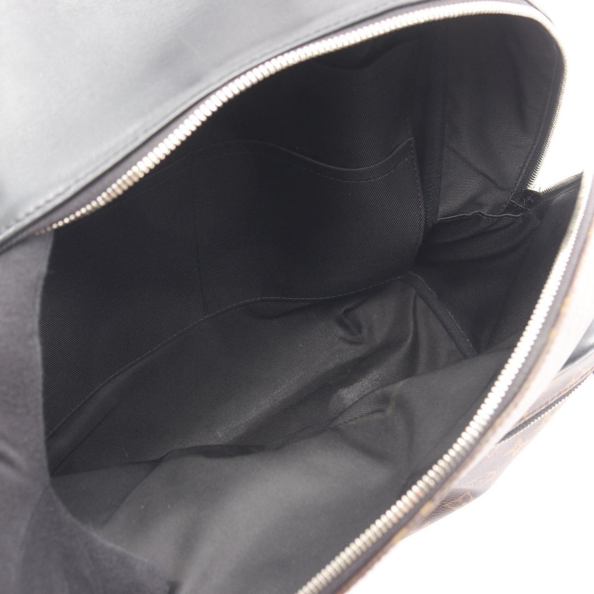Louis Vuitton Black Brown Coated Canvas Leather Backpack Handbag (Pre-Owned)