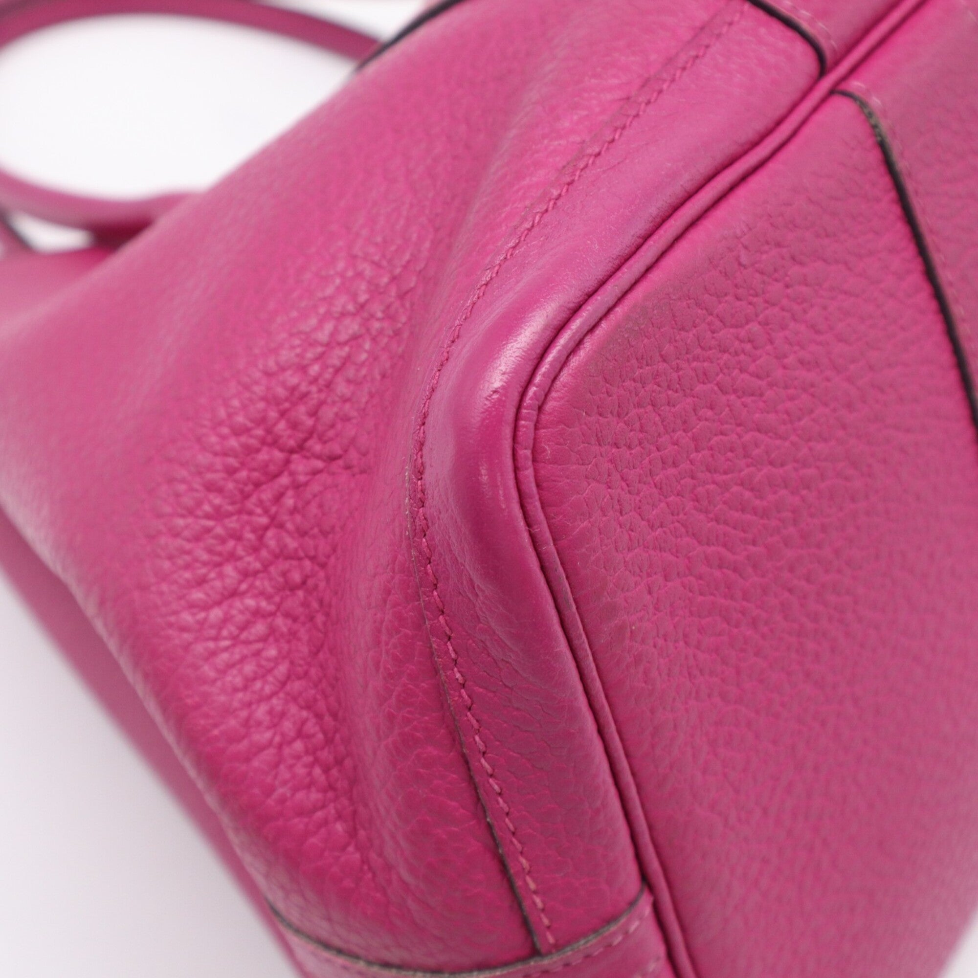 Hermes Garden Purple Negonda Leather Handbag (Pre-Owned)