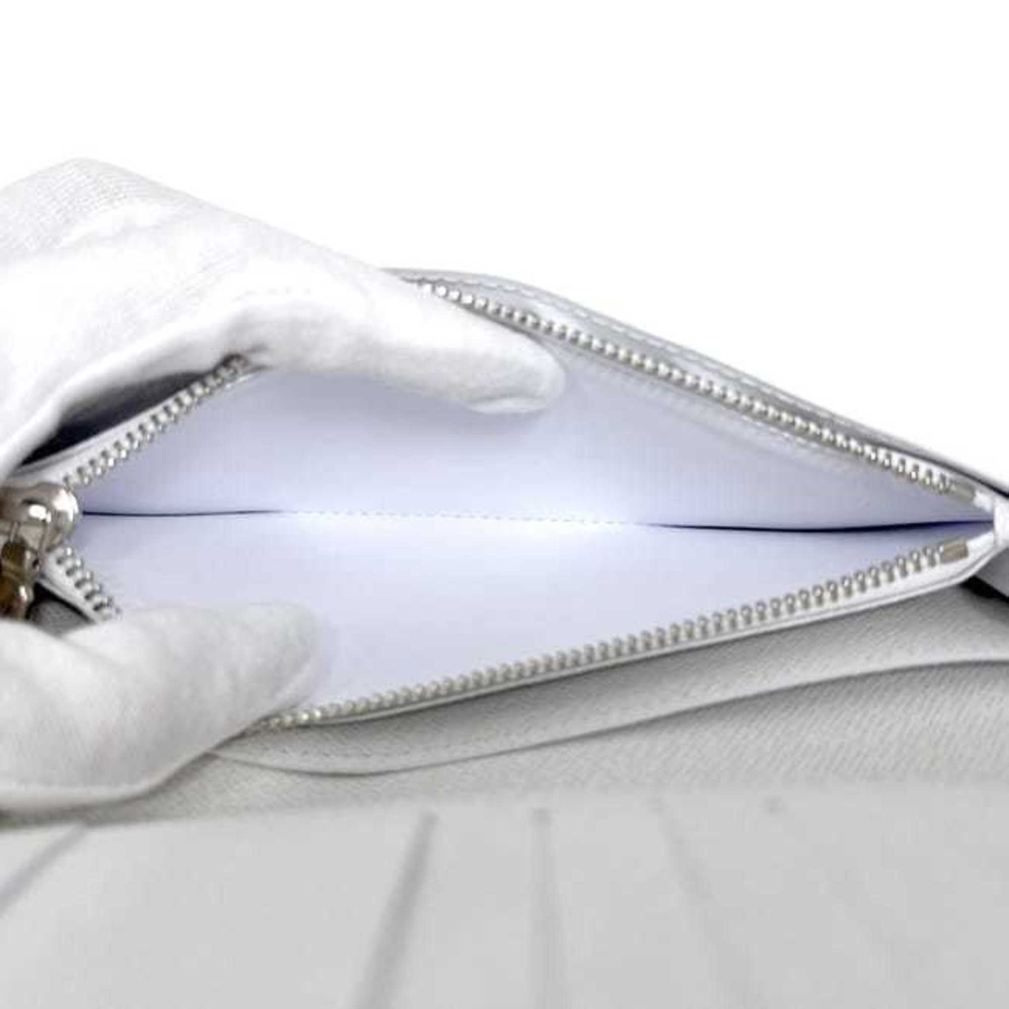 Louis Vuitton White Taiga Leather Monogram Long Wallet (Bi-Fold) (Pre-Owned)