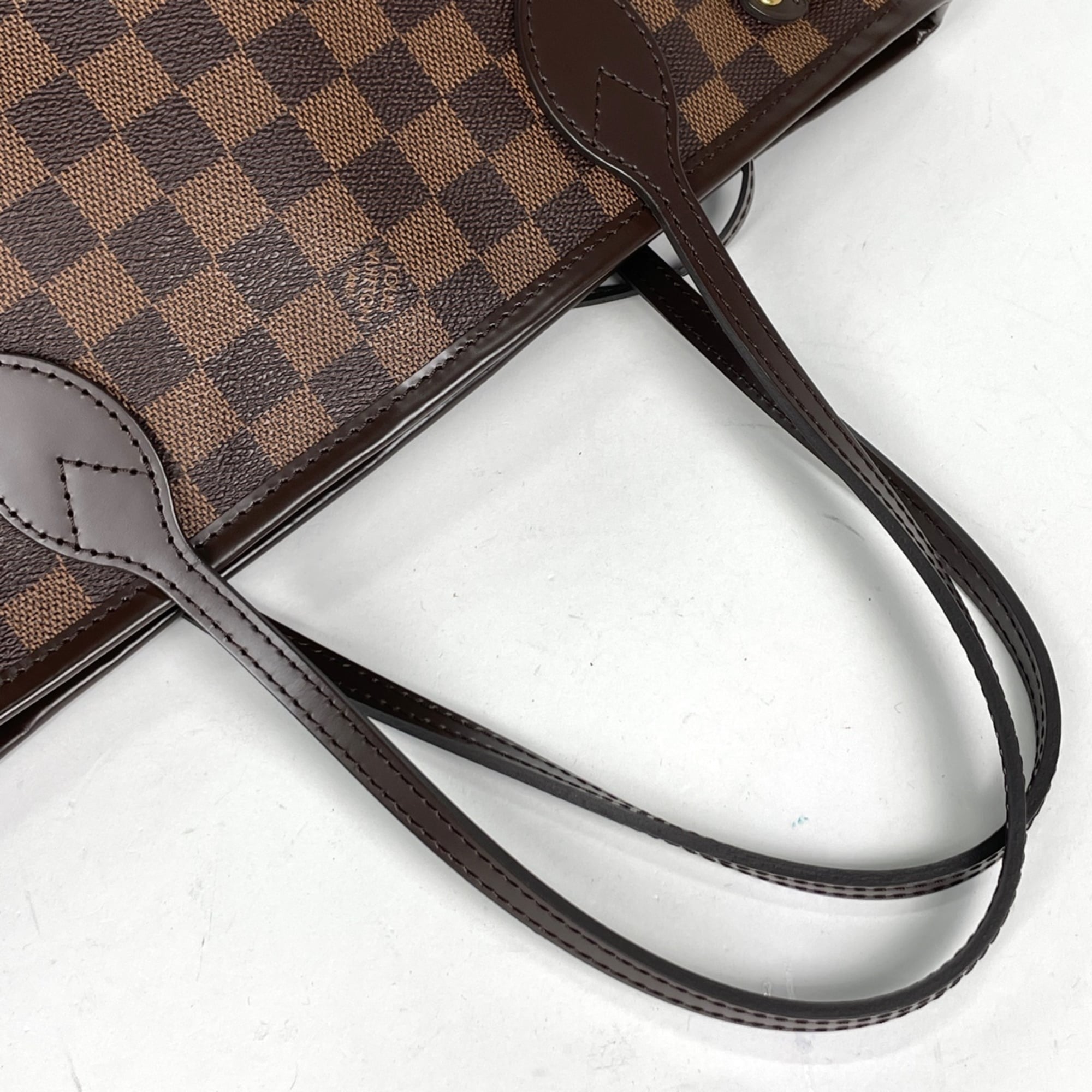 Louis Vuitton Brown Damier Canvas Handbag Pouch Tote Bag (Pre-Owned)
