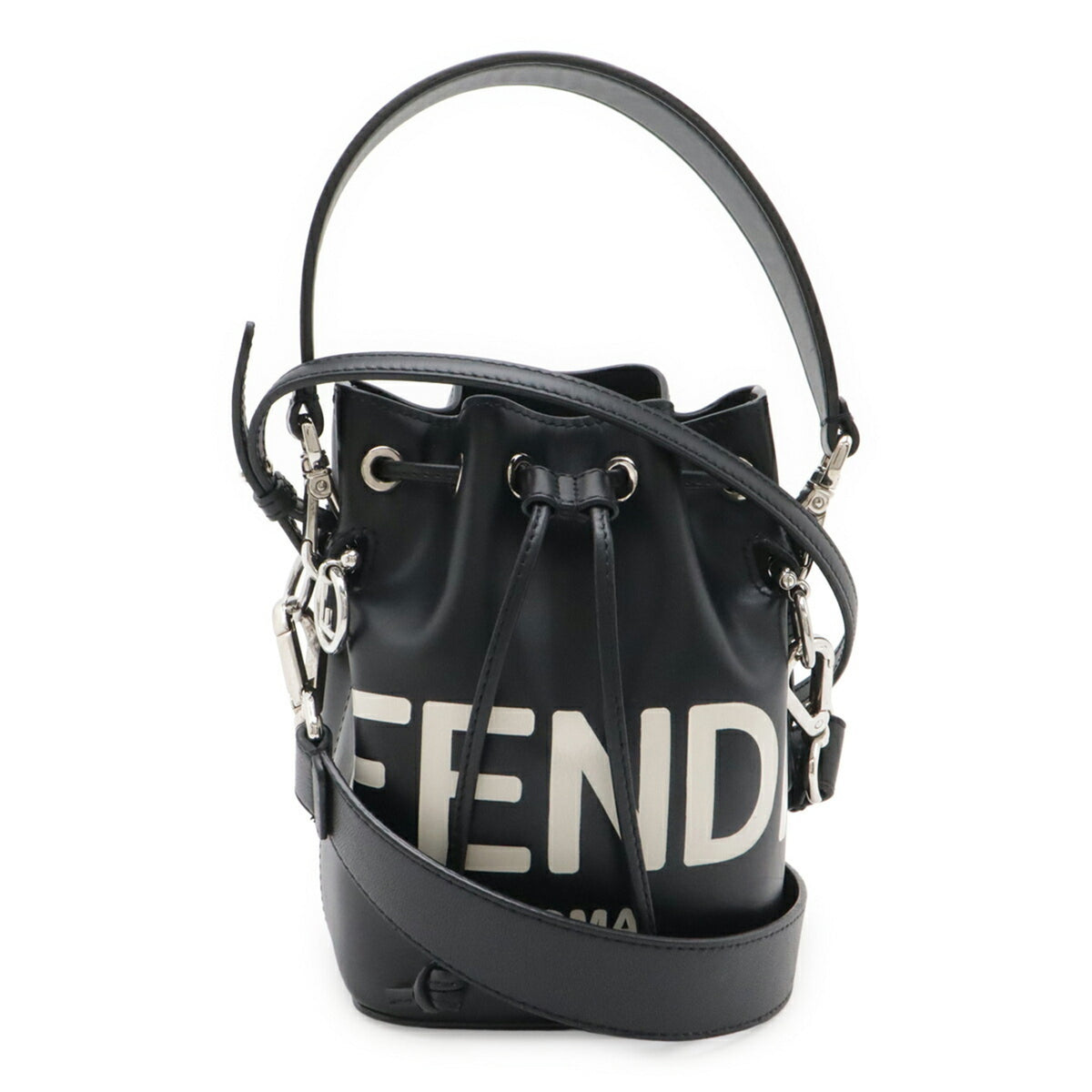 Fendi Black Leather Handbag Shoulder Bag (Pre-Owned)