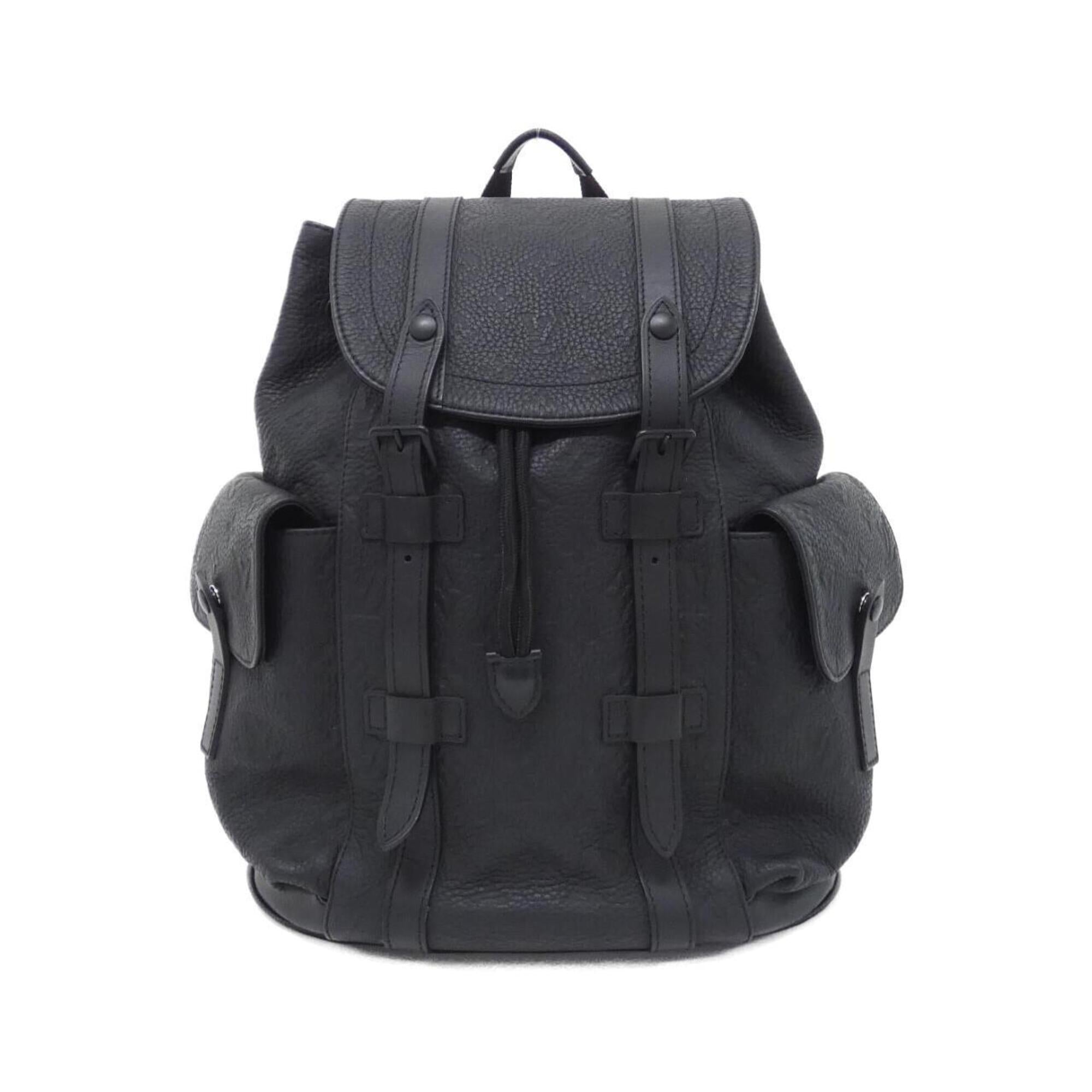 Louis Vuitton Black Leather Backpack (Pre-Owned)