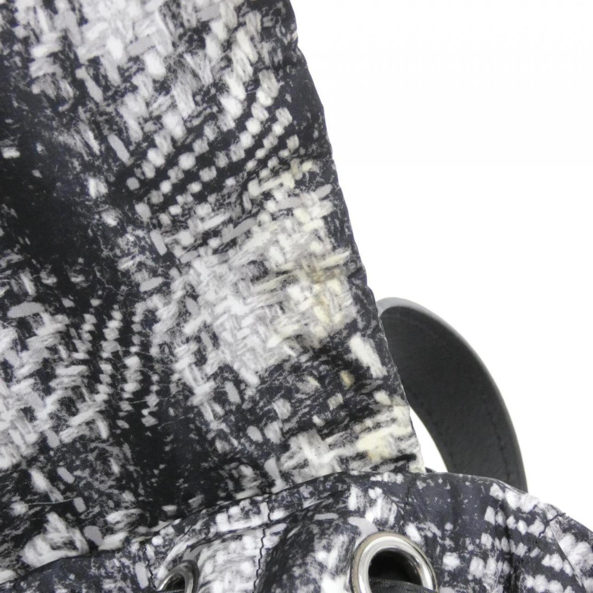 Chanel Black White Nylon Backpack (Pre-Owned)