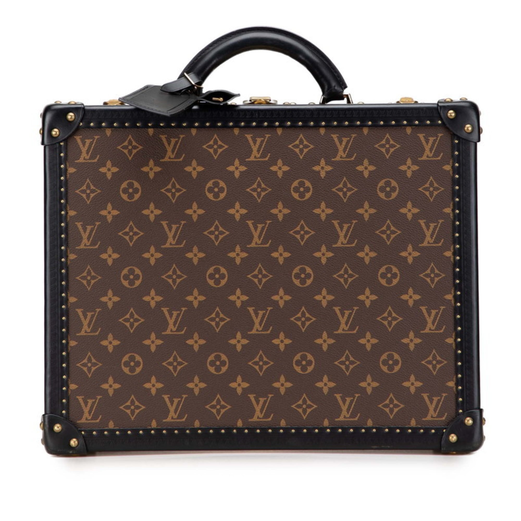 Louis Vuitton Monogram Reverse Black Brown Monogram Reverse Pvc Leather Attaché Case Briefcase (Pre-Owned)