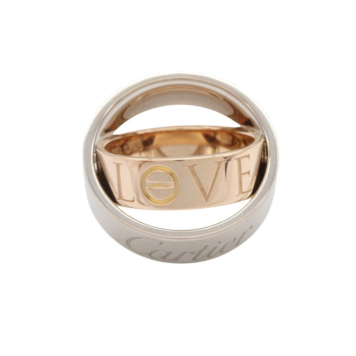 Cartier Gold Silver Pink Gold (18K) White Gold (18K) Band Ring (Pre-Owned)