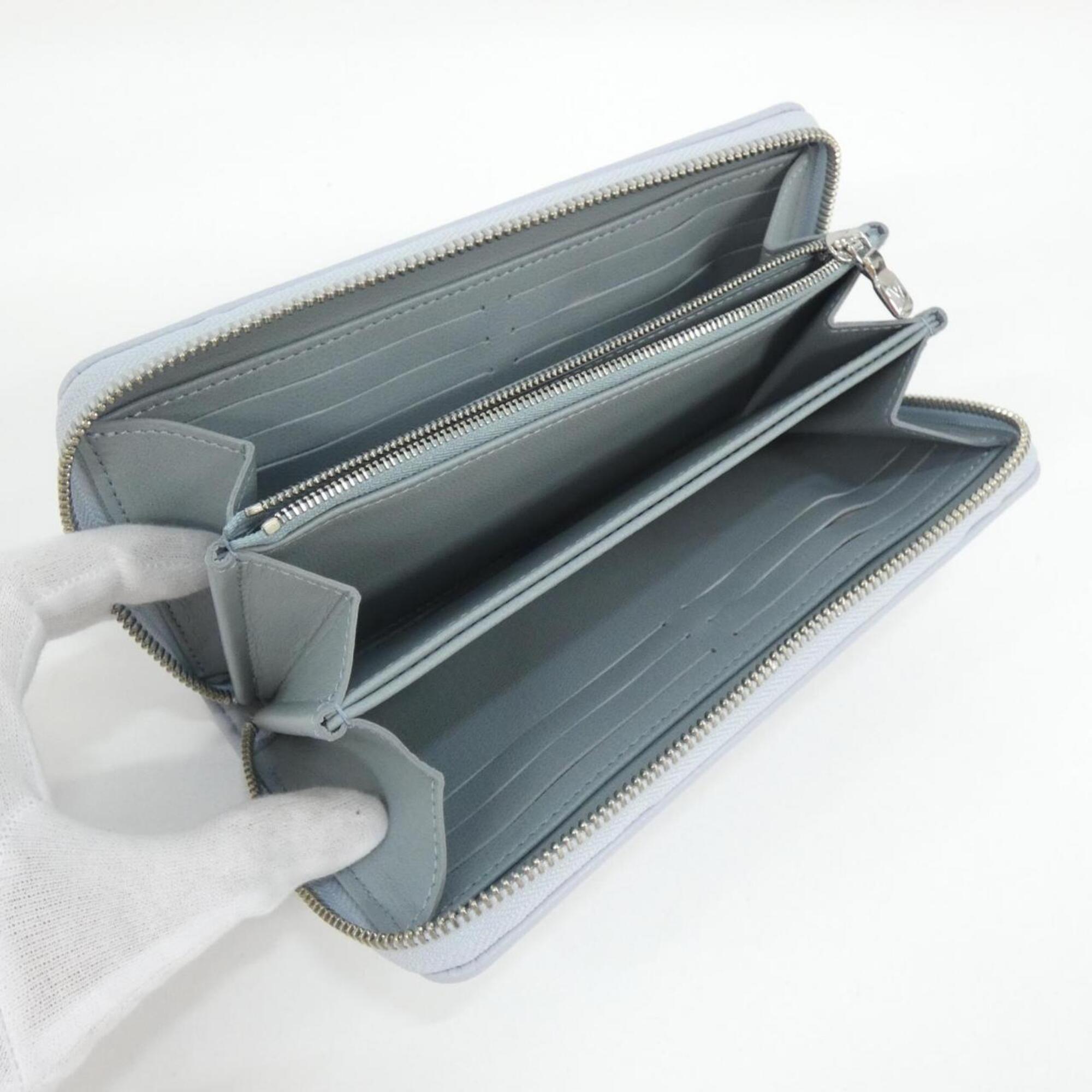 Louis Vuitton Blue Leather Long Wallet (Bi-Fold) (Pre-Owned)