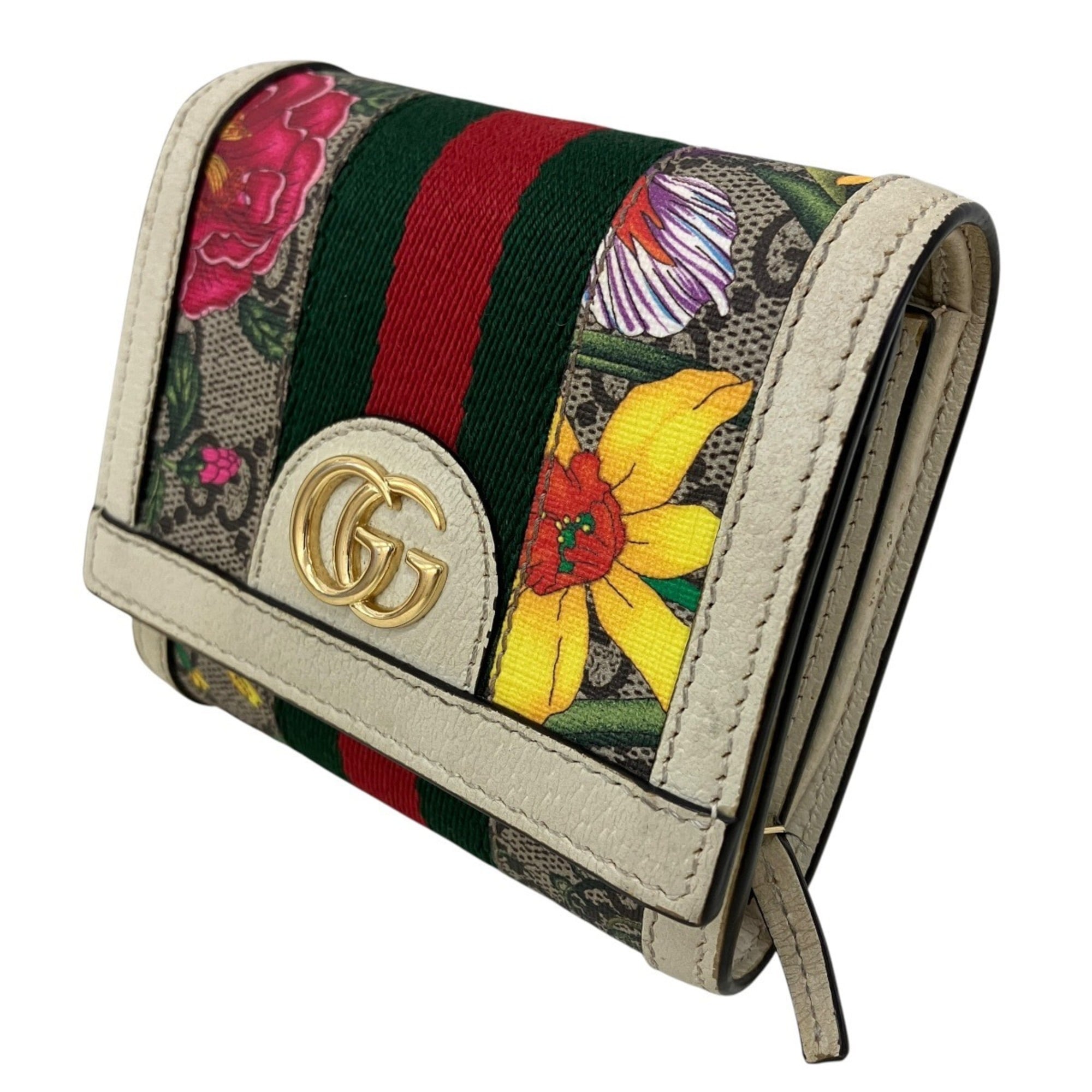 Gucci Gg Supreme Multi-Color Canvas Leather Wallet (Bi-Fold) (Pre-Owned)