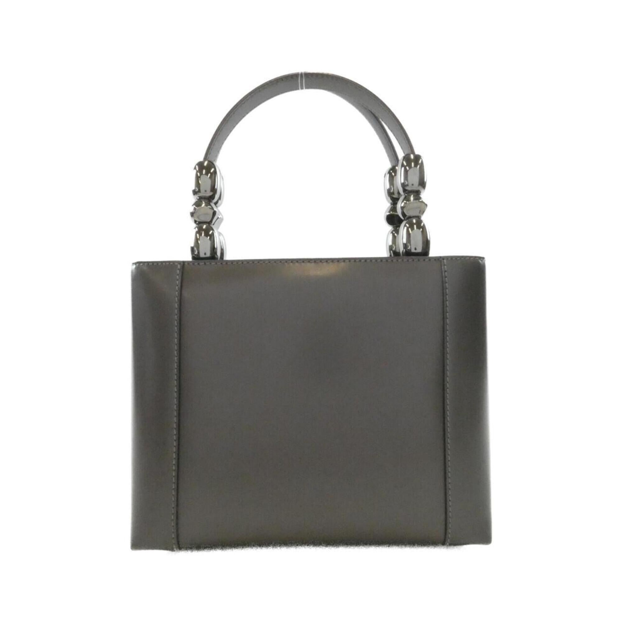 Christian Dior Gray Leather Handbag (Pre-Owned)