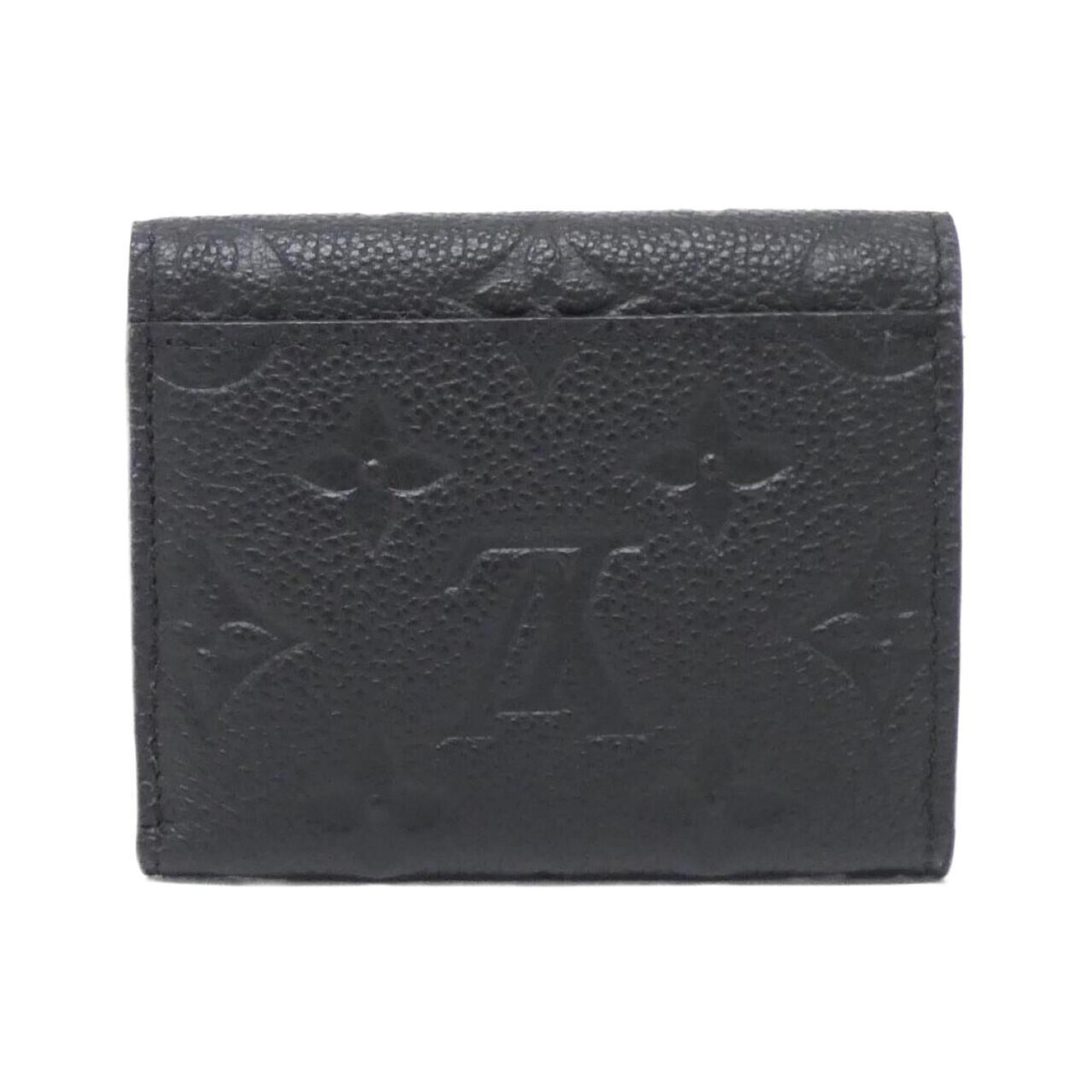 Louis Vuitton Black Leather Wallet (Tri-Fold) (Pre-Owned)