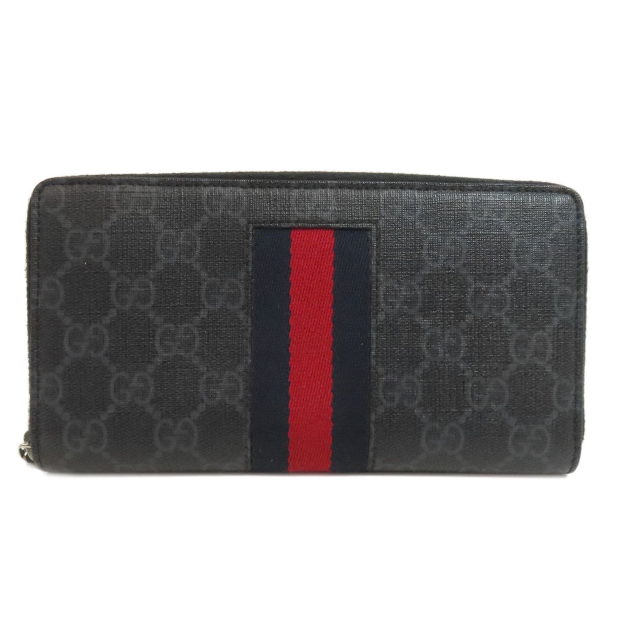 Gucci Black Pvc Long Wallet (Bi-Fold) (Pre-Owned)