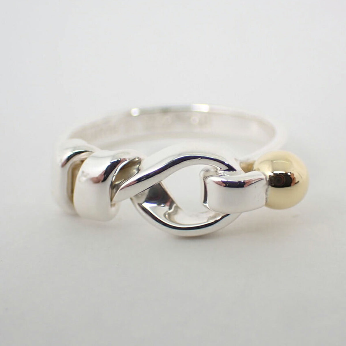 Tiffany Yellow Gold (18K) Sterling Silver 925 Band Ring (Pre-Owned)