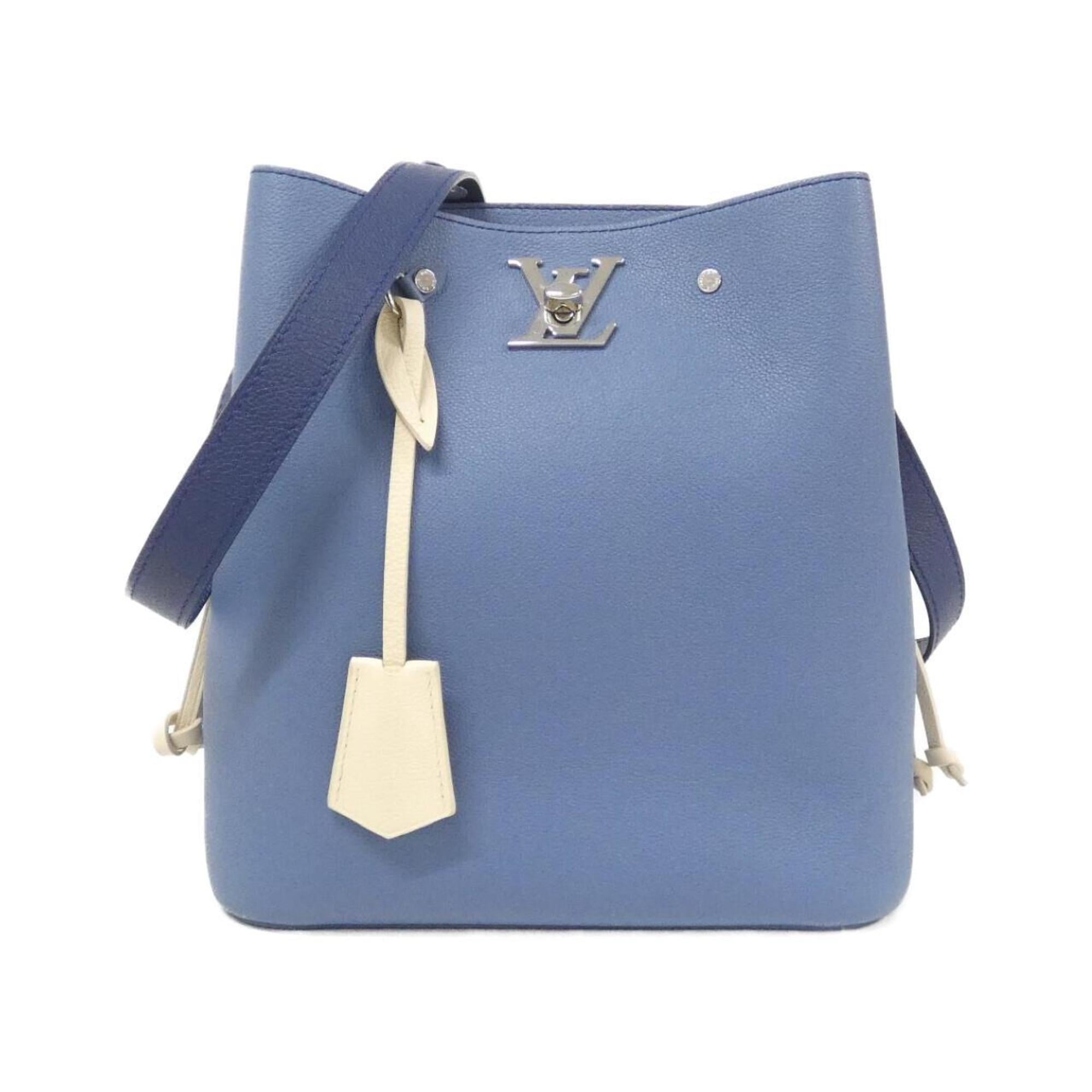 Louis Vuitton Blue Jean Leather Shoulder Bag (Pre-Owned)