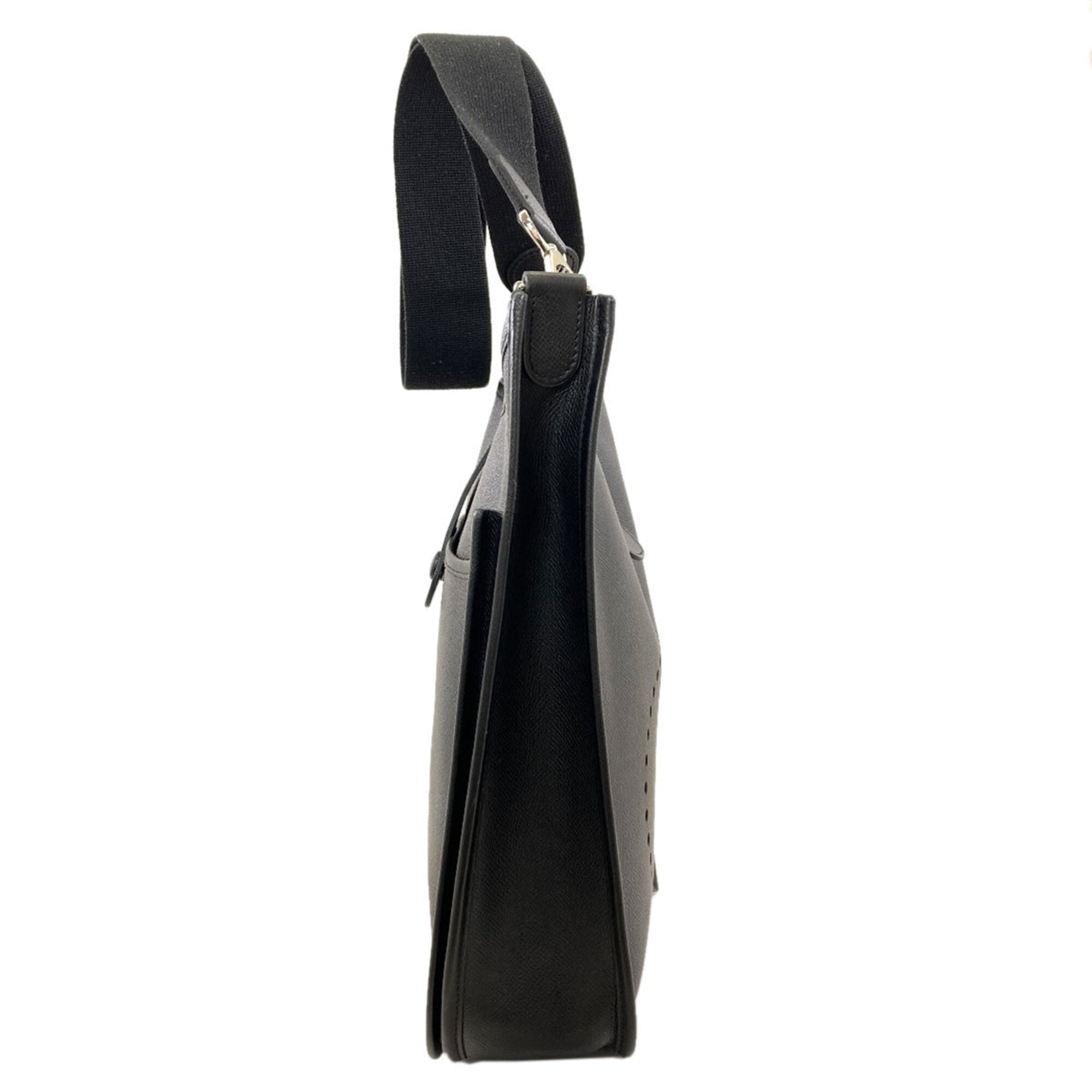 Hermes Evelyne Black Epsom Leather Shoulder Bag (Pre-Owned)