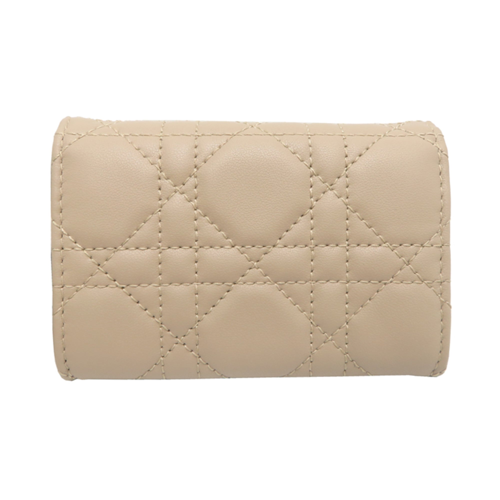 Christian Dior Beige Leather Coin Purse/Coin Case (Pre-Owned)