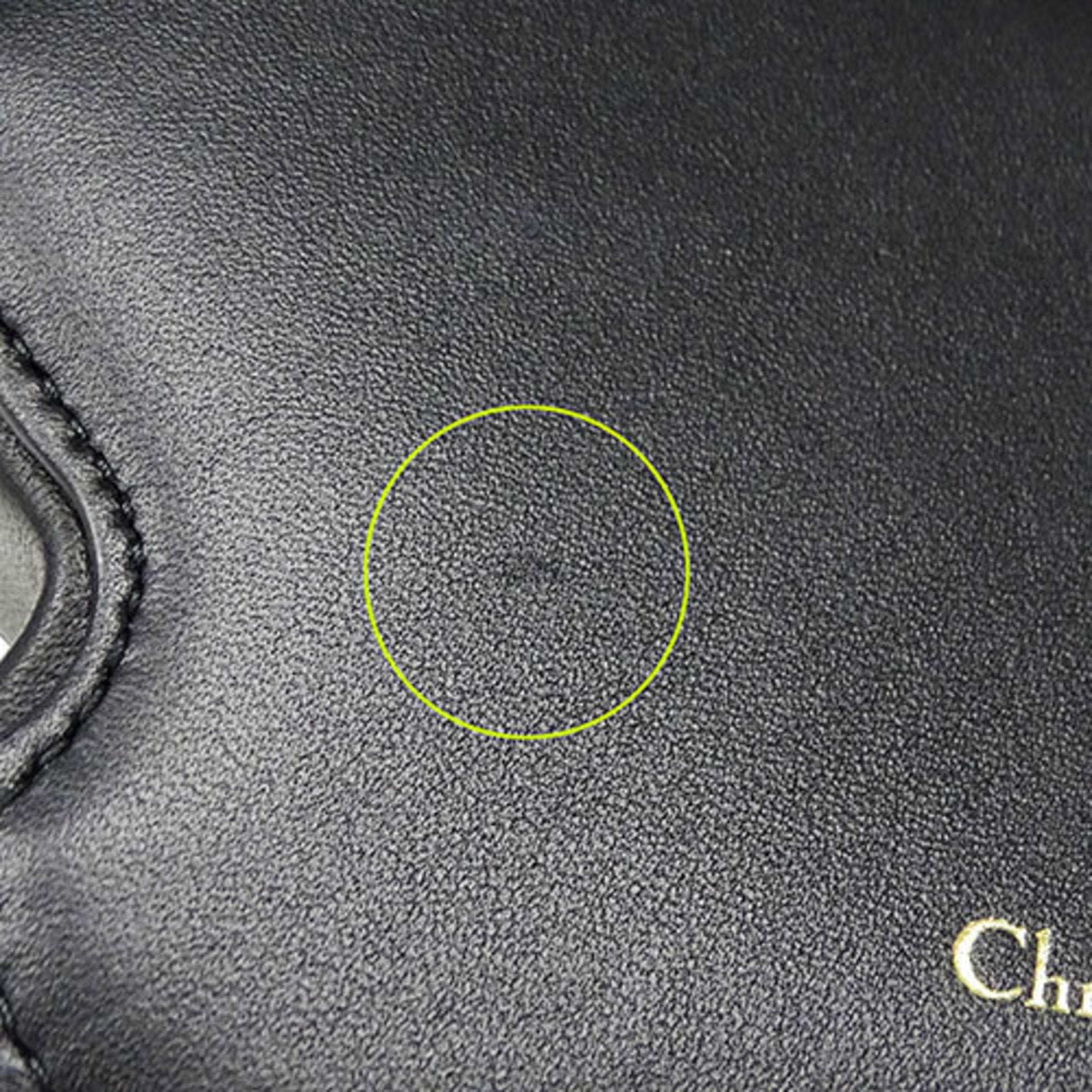 Christian Dior Black Leather Clutch Bag (Pre-Owned)