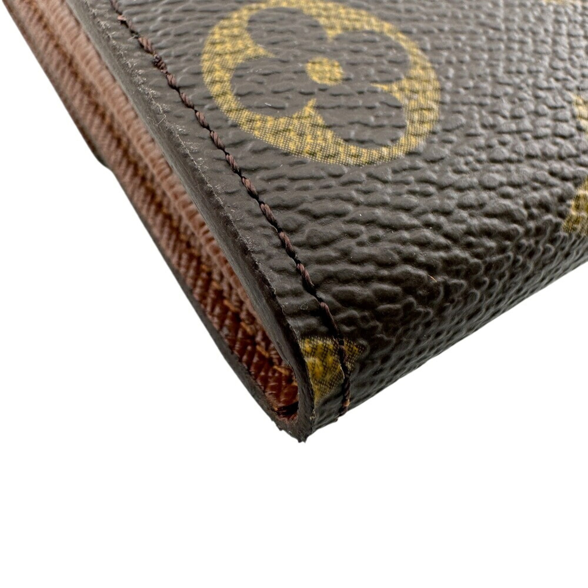 Louis Vuitton Monogram Brown Leather Long Wallet (Bi-Fold) (Pre-Owned)