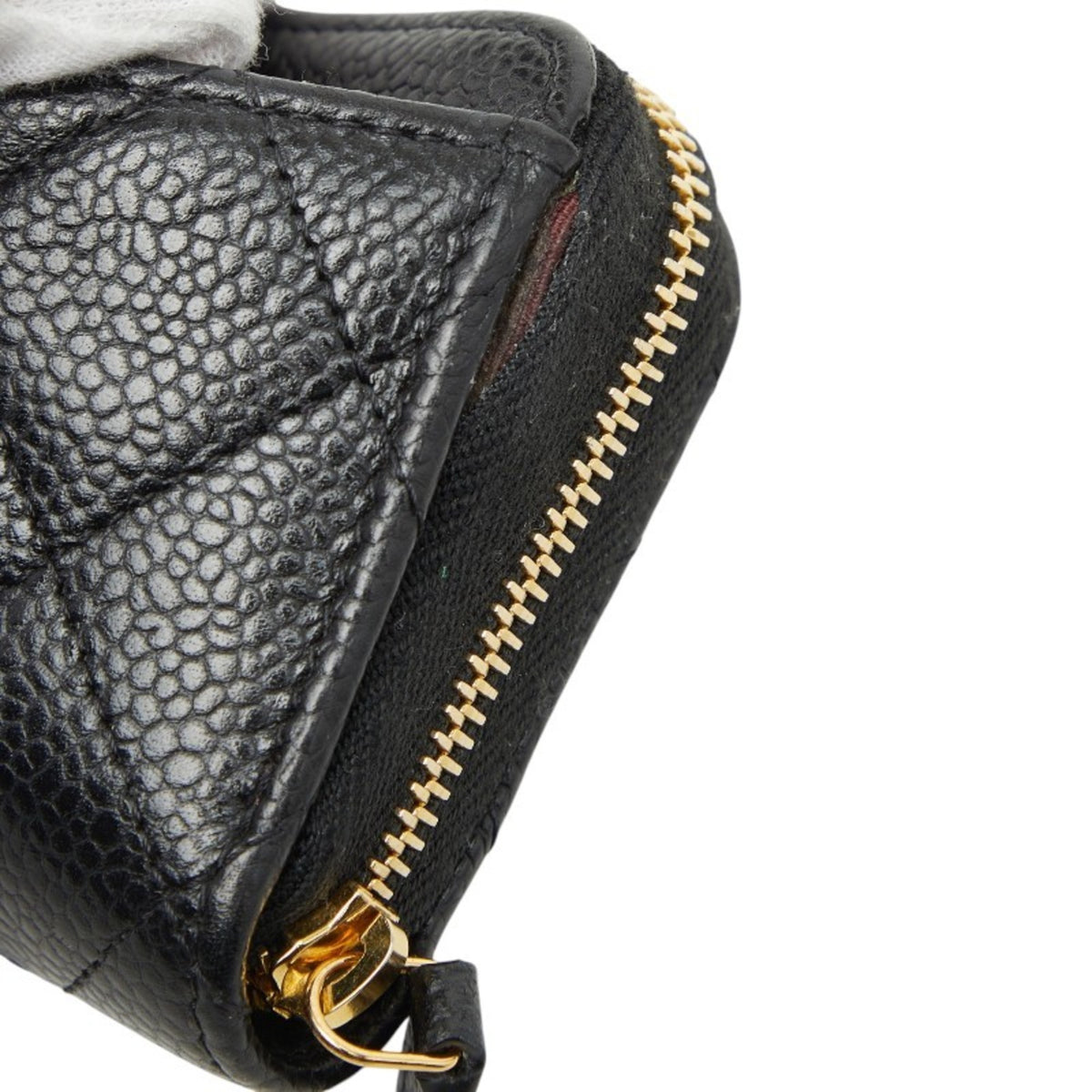 Chanel Black Grained Calfskin Coin Purse/Coin Case (Pre-Owned)