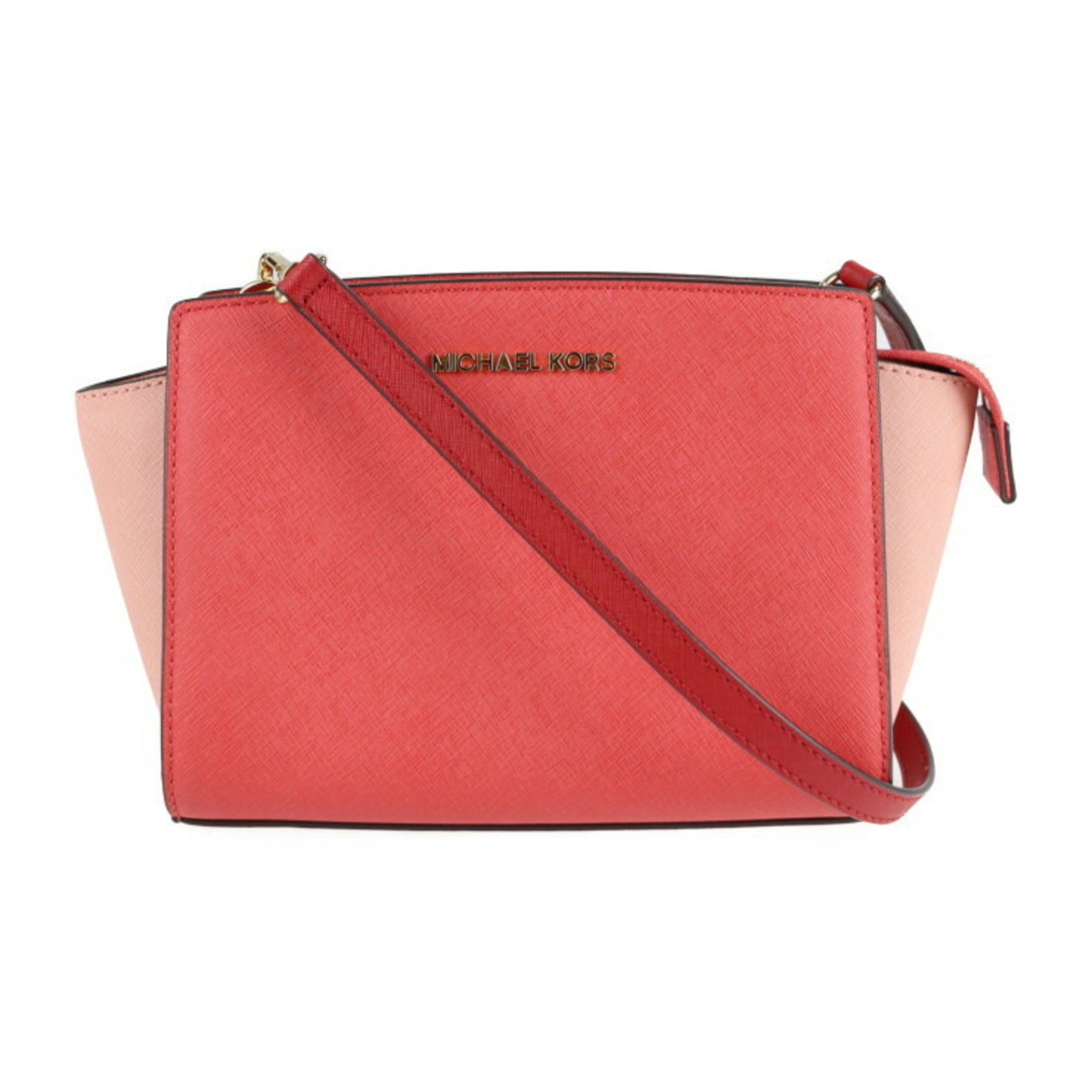 Michael Kors Pink Leather Handbag Pochette Shoulder Bag (Pre-Owned)