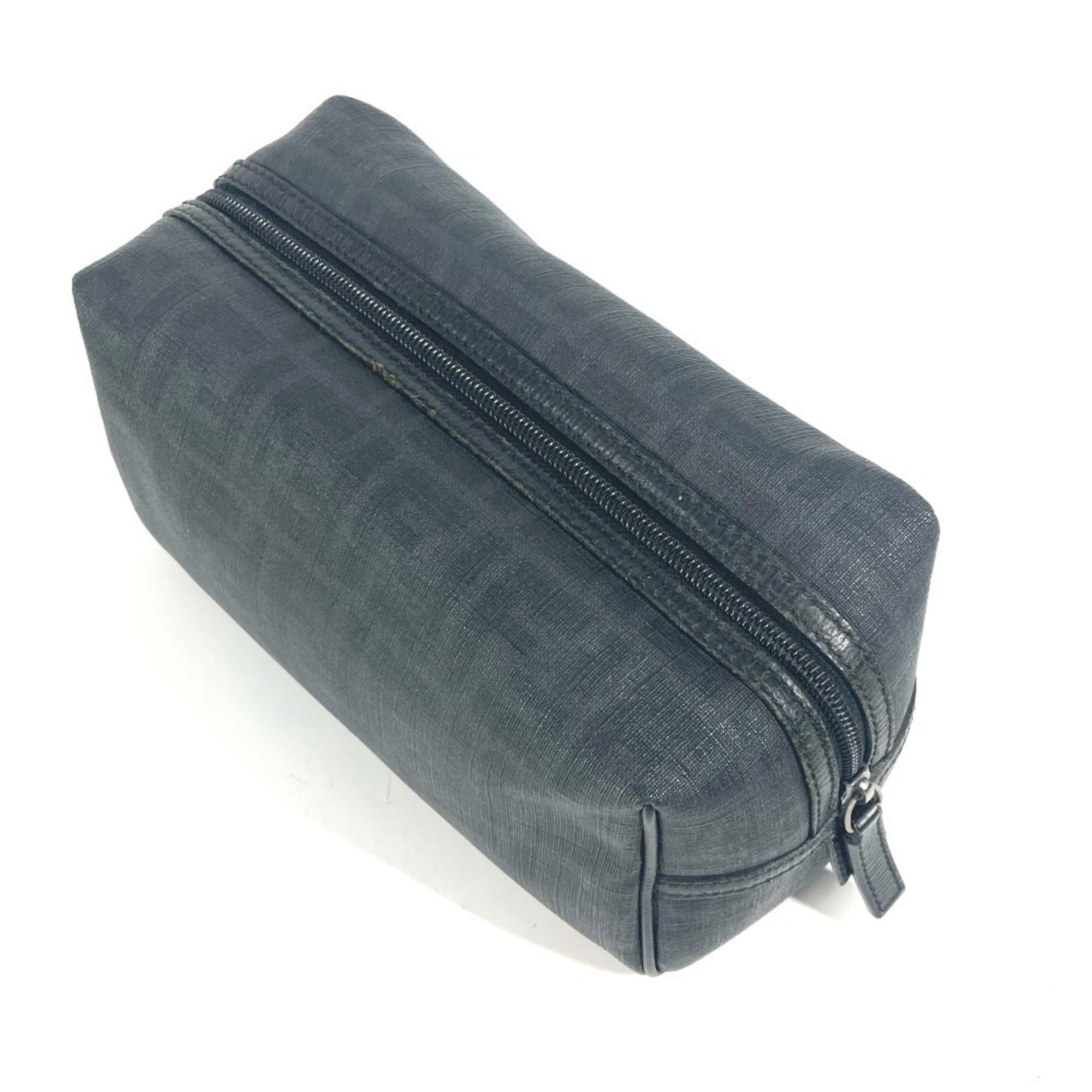 Fendi Zucca Black Pvc Pouch (Pre-Owned)