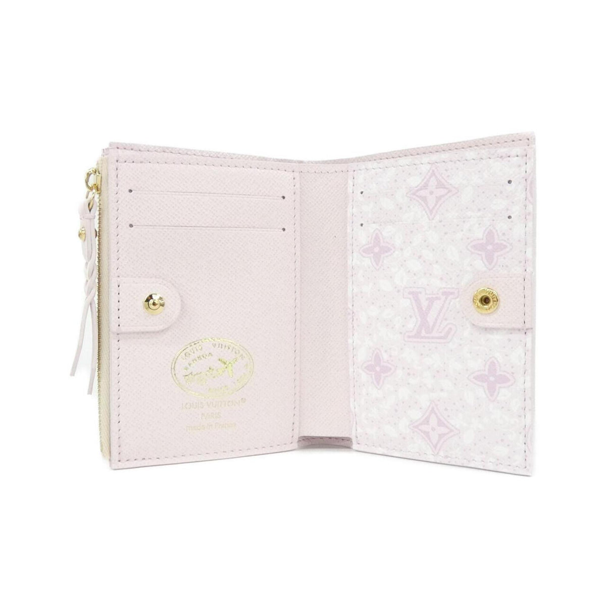 Louis Vuitton Azur White Coated Canvas Wallet (Bi-Fold) (Pre-Owned)