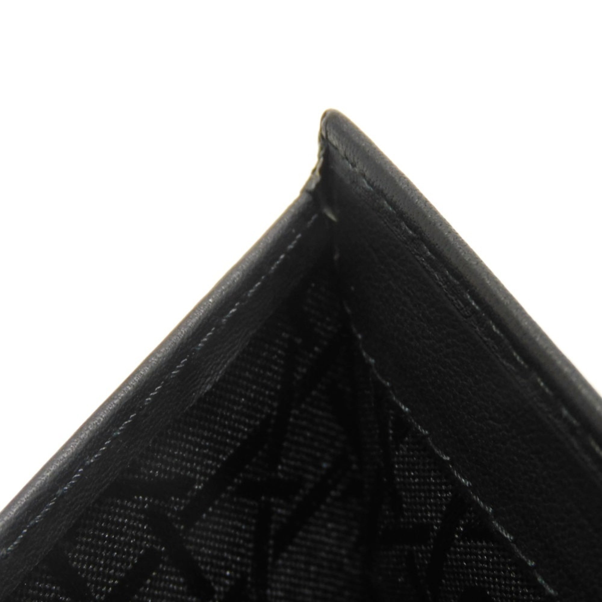 Christian Dior Black Leather Long Bill Wallet (Bi-Fold) (Pre-Owned)
