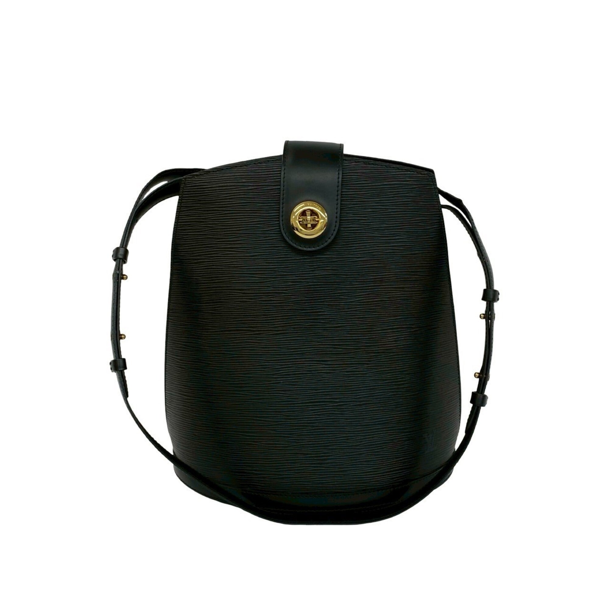 Louis Vuitton Black Leather Shoulder Bag (Pre-Owned)