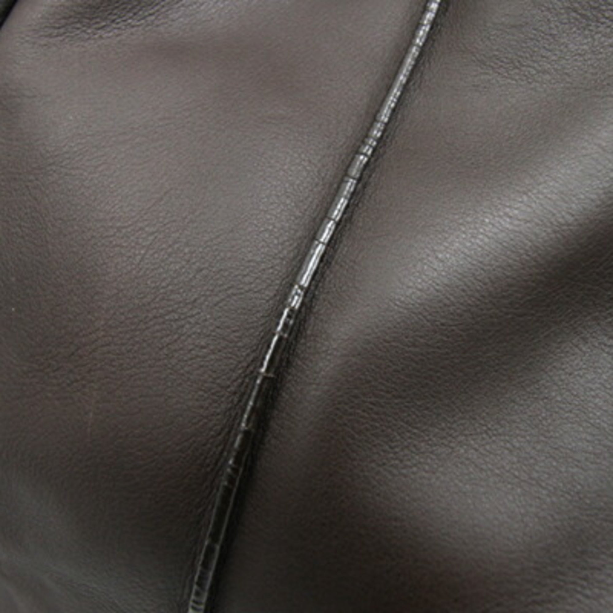 Tod's Dark Brown Leather Handbag Tote Bag (Pre-Owned)