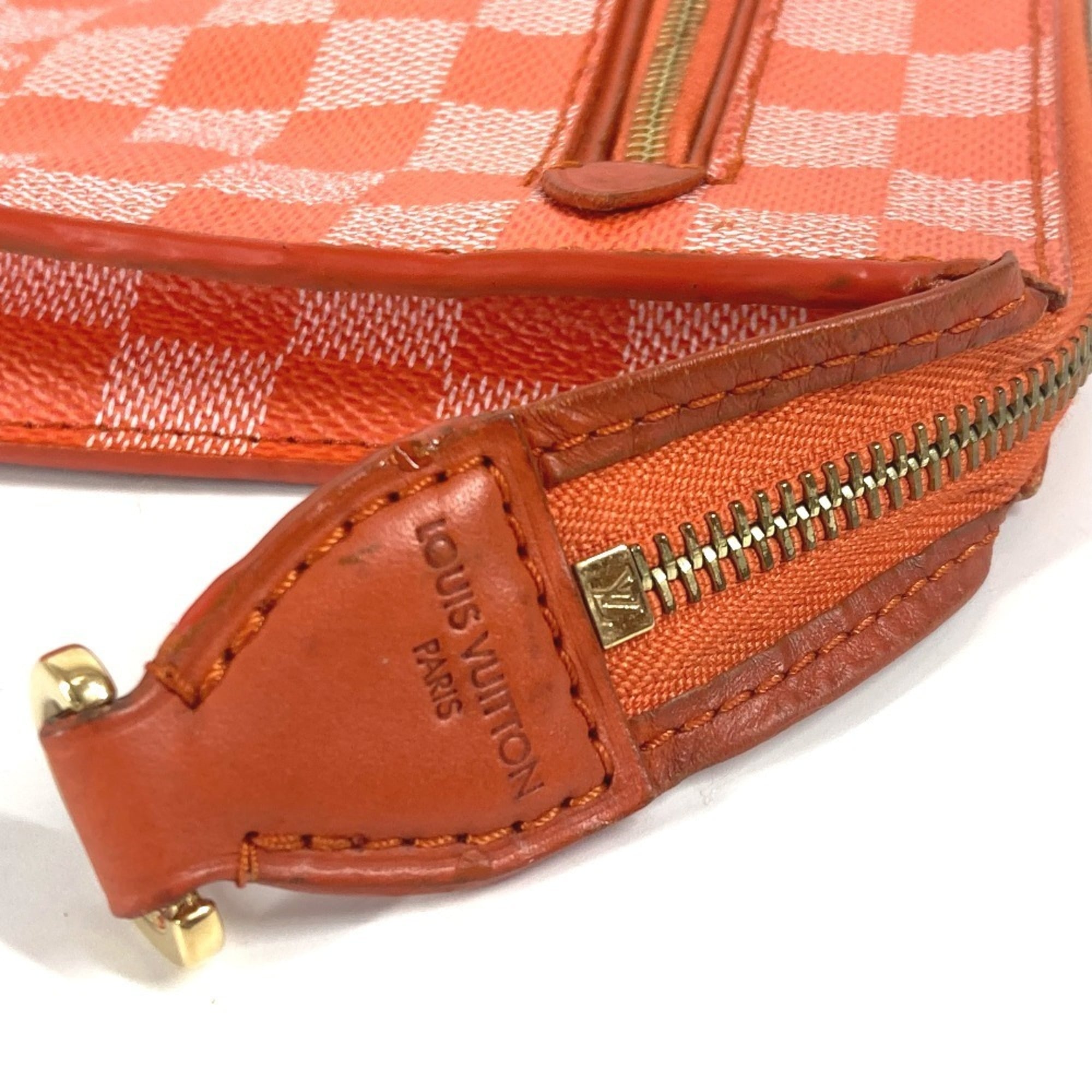 Louis Vuitton Damier Orange Pimont Damier Canvas Clutch Bag Pouch Shoulder Bag (Pre-Owned)