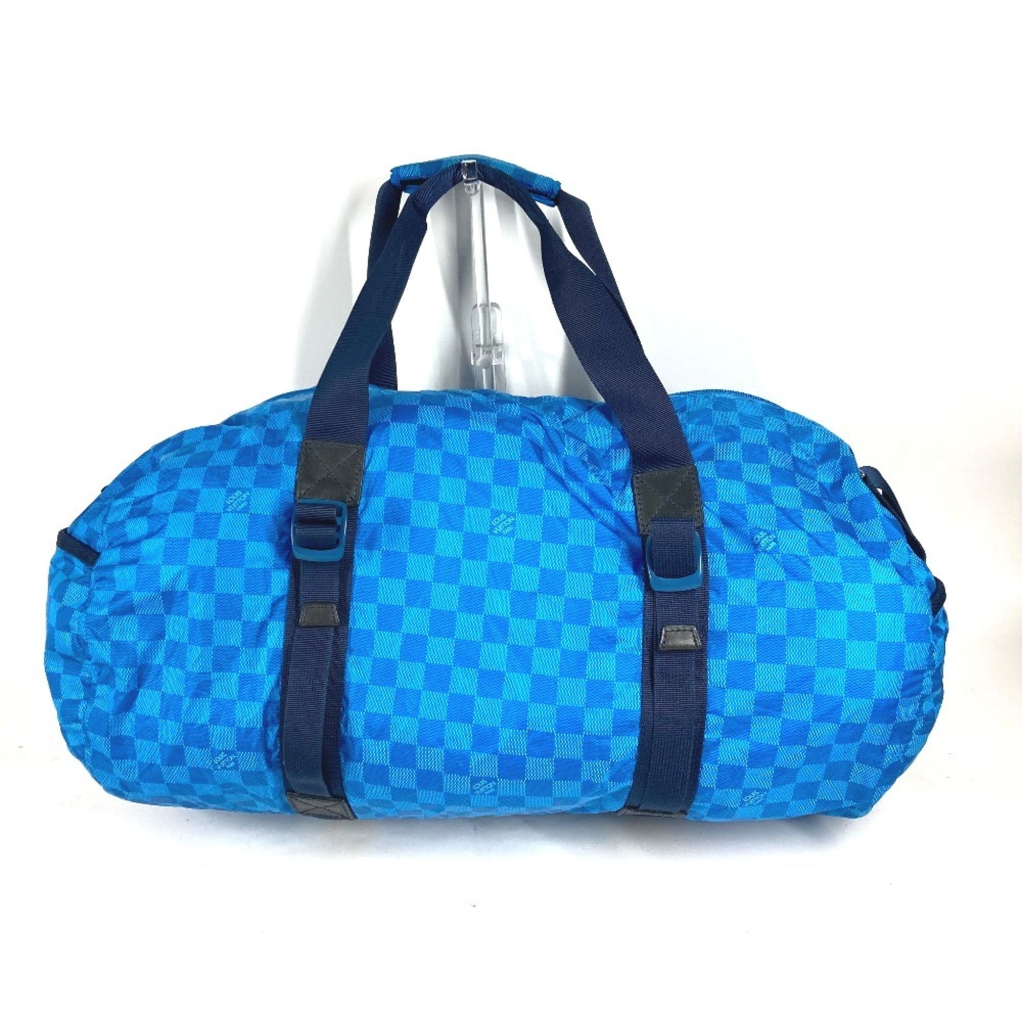 Louis Vuitton Blue Nylon Boston Bag Shoulder Bag (Pre-Owned)