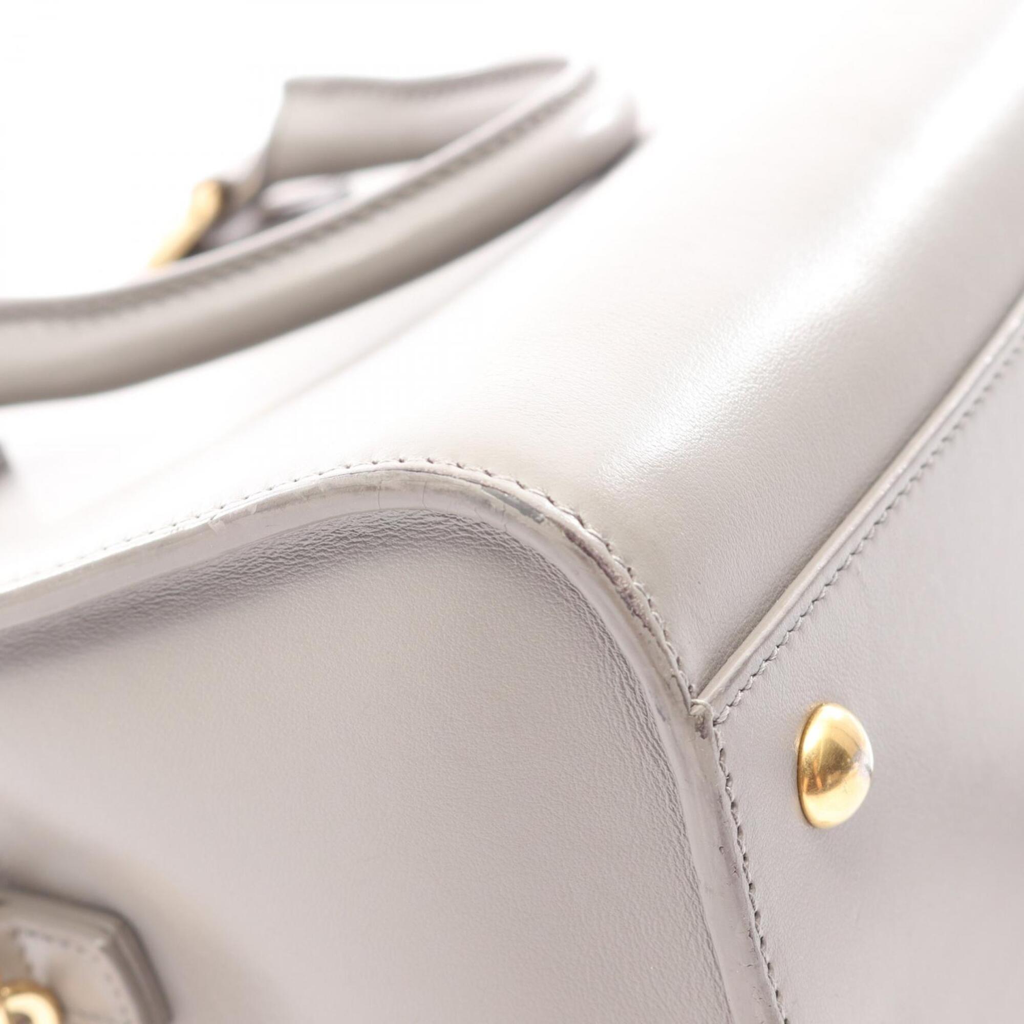 Yves Saint Laurent Gray Leather Handbag (Pre-Owned)