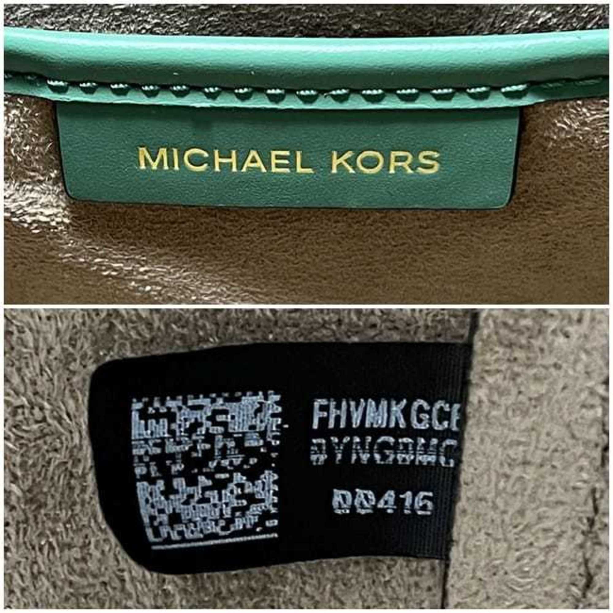 Michael Kors Green Leather Shoulder Bag Tote Bag (Pre-Owned)