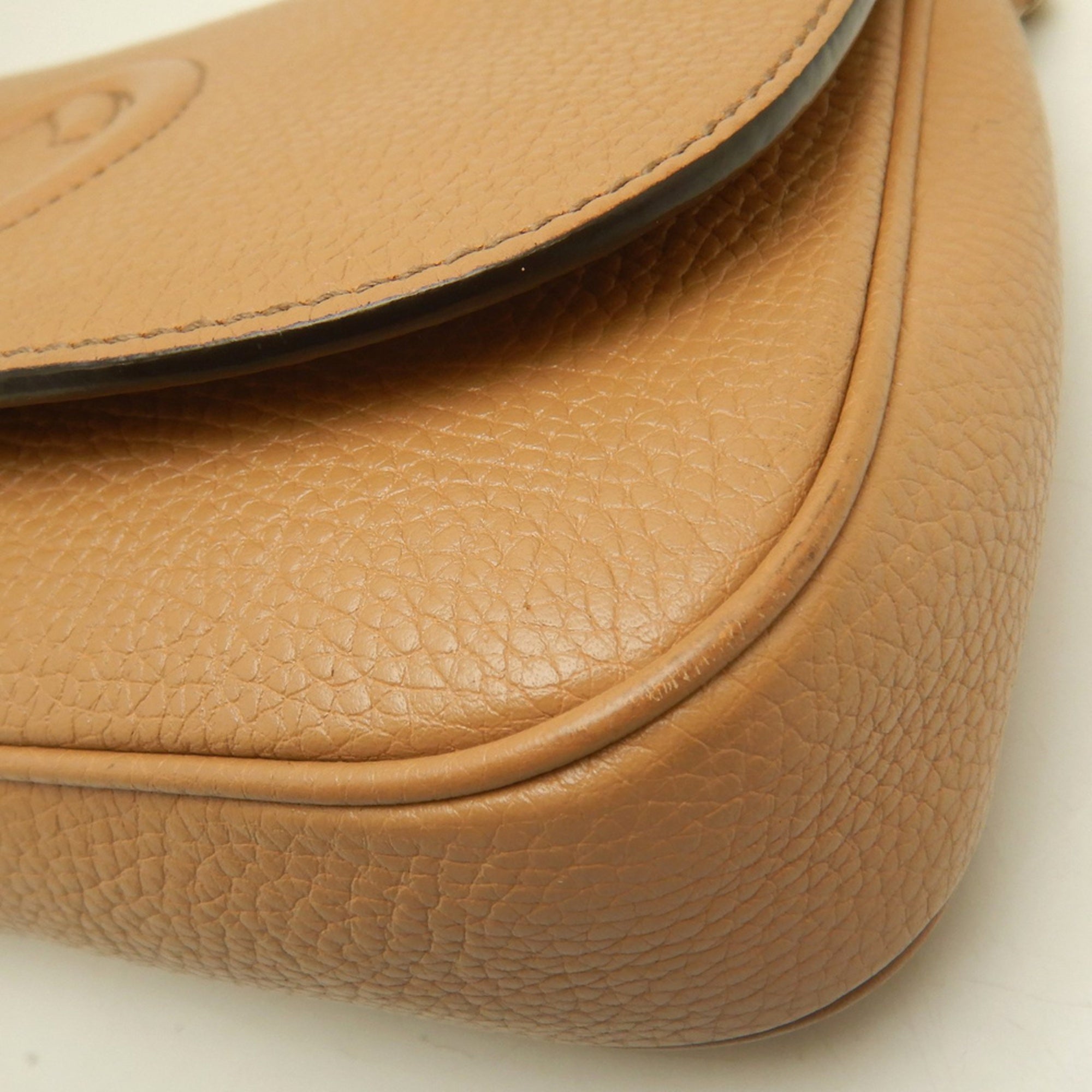 Gucci Brown Leather Shoulder Bag (Pre-Owned)