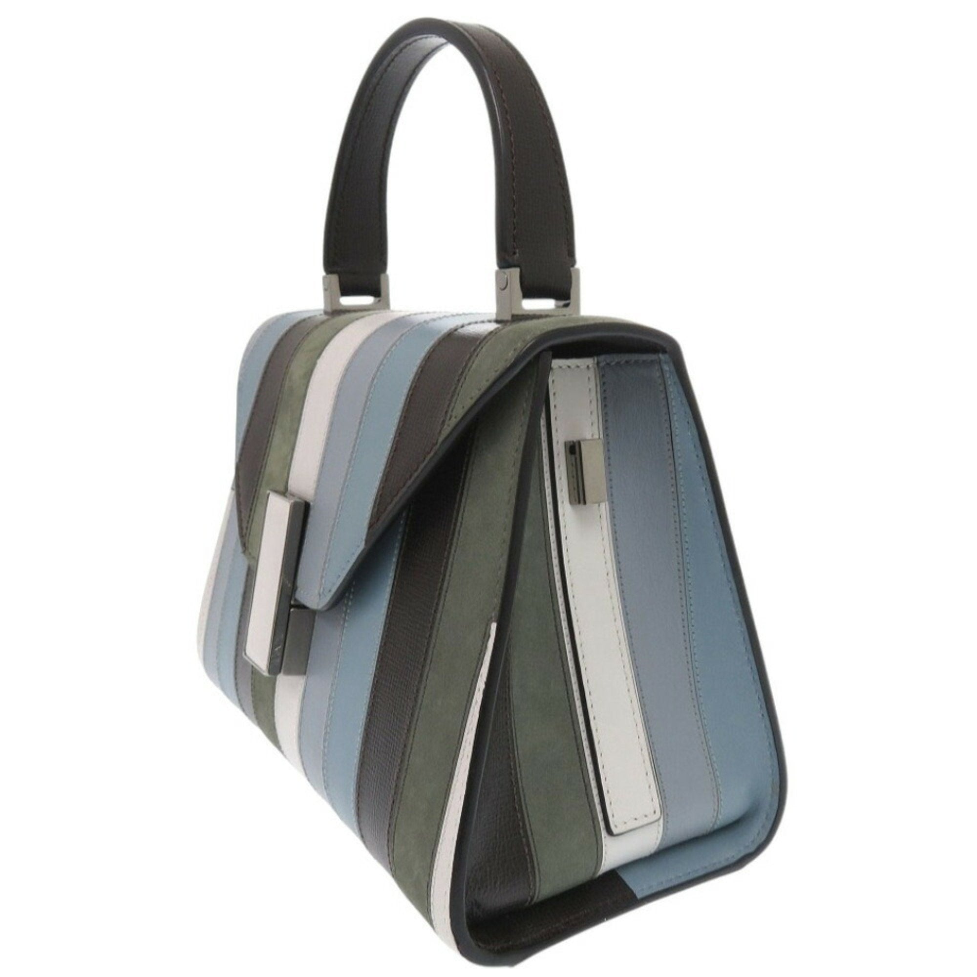 Valextra Blue Leather Handbag (Pre-Owned)