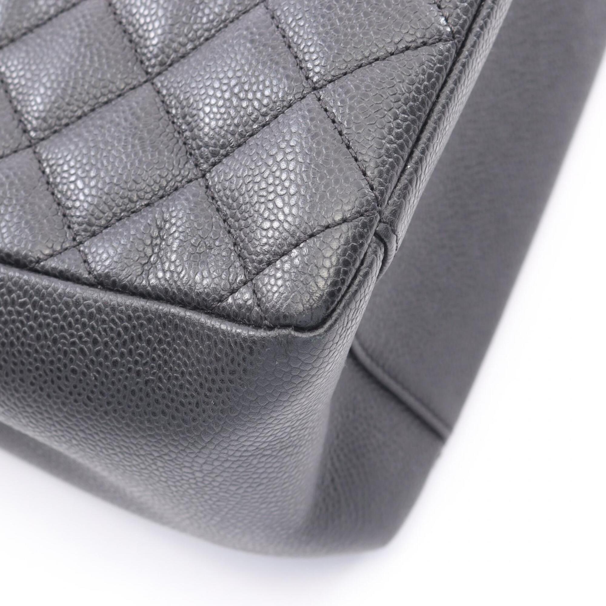 Chanel Black Grained Calfskin Handbag Tote Bag (Pre-Owned)