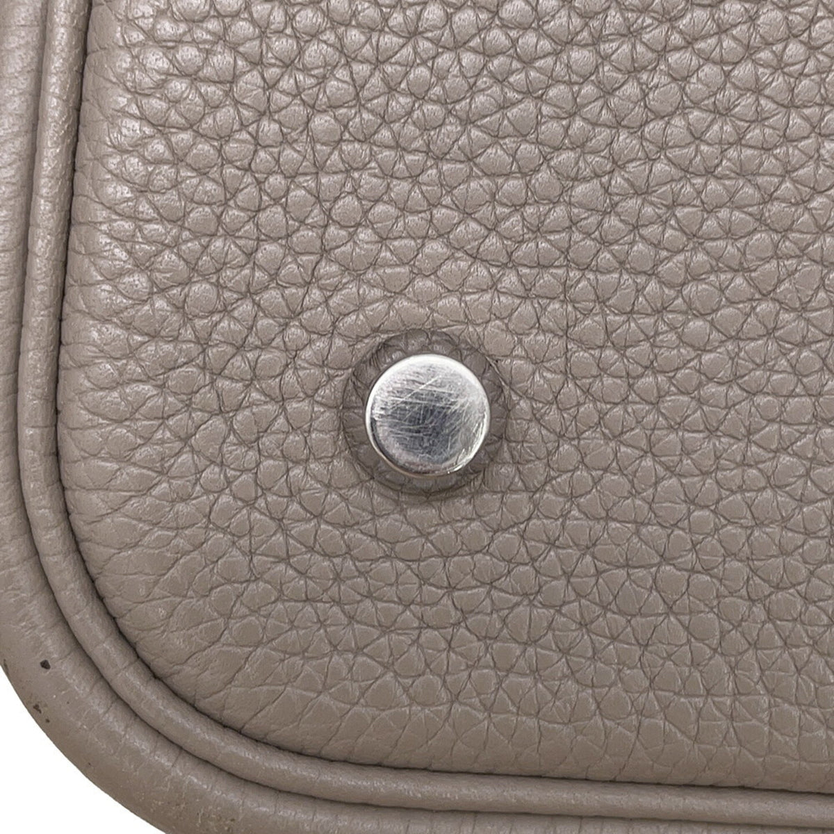 Hermes Beige Leather Handbag Tote Bag (Pre-Owned)