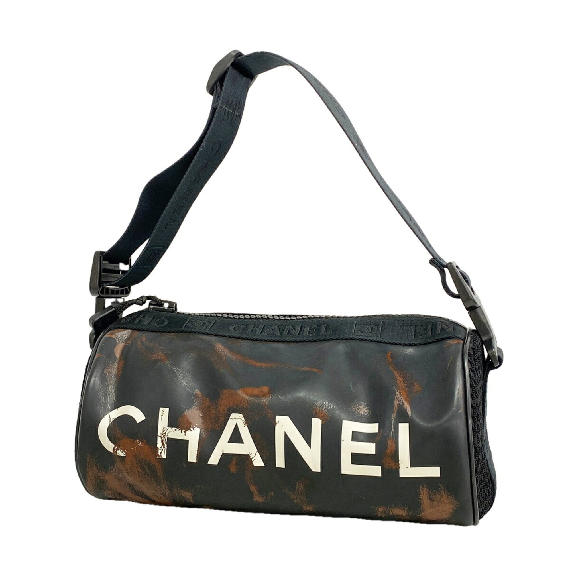 Chanel Black Rubber Shoulder Bag (Pre-Owned)