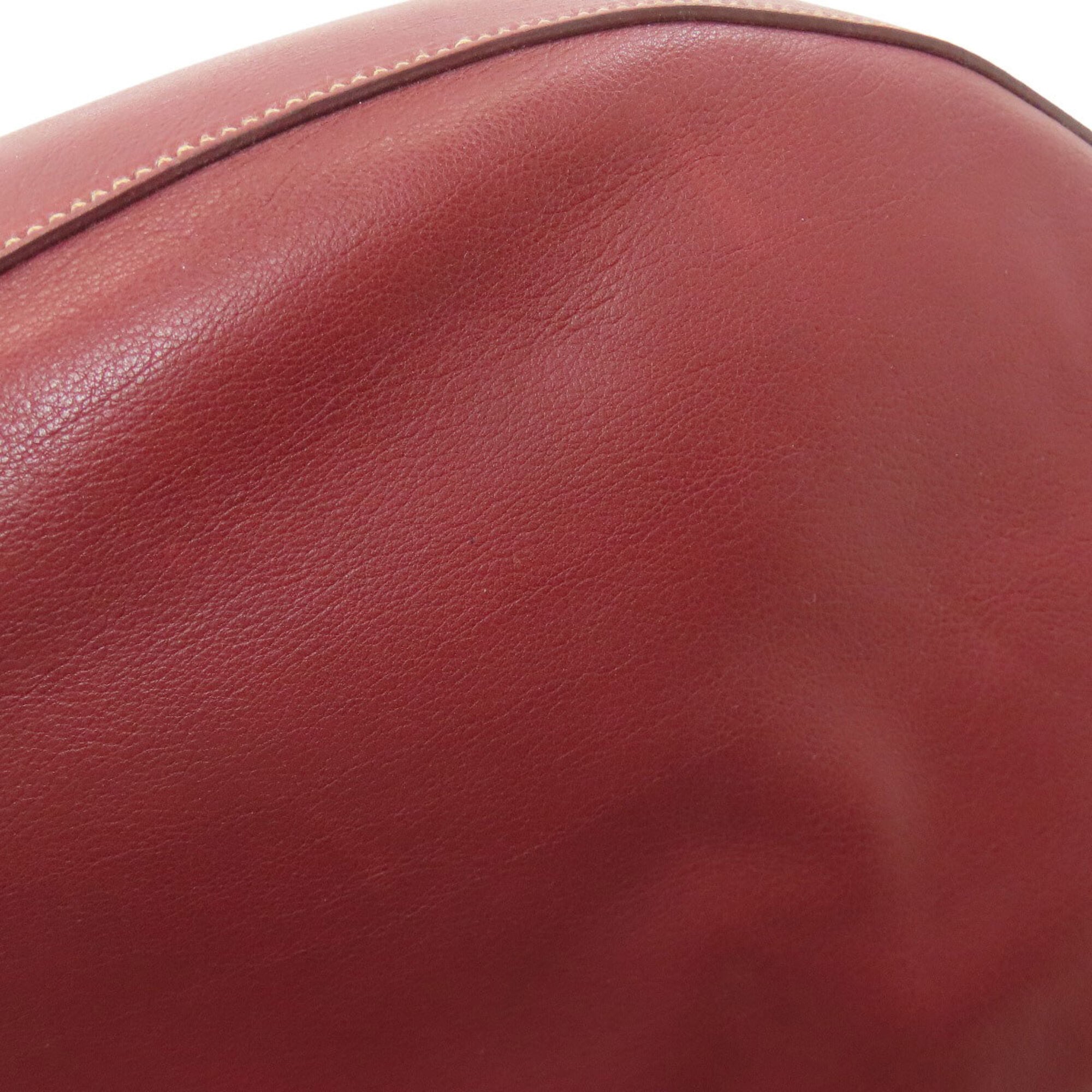 Salvatore Ferragamo Bordeaux Leather Shoulder Bag (Pre-Owned)