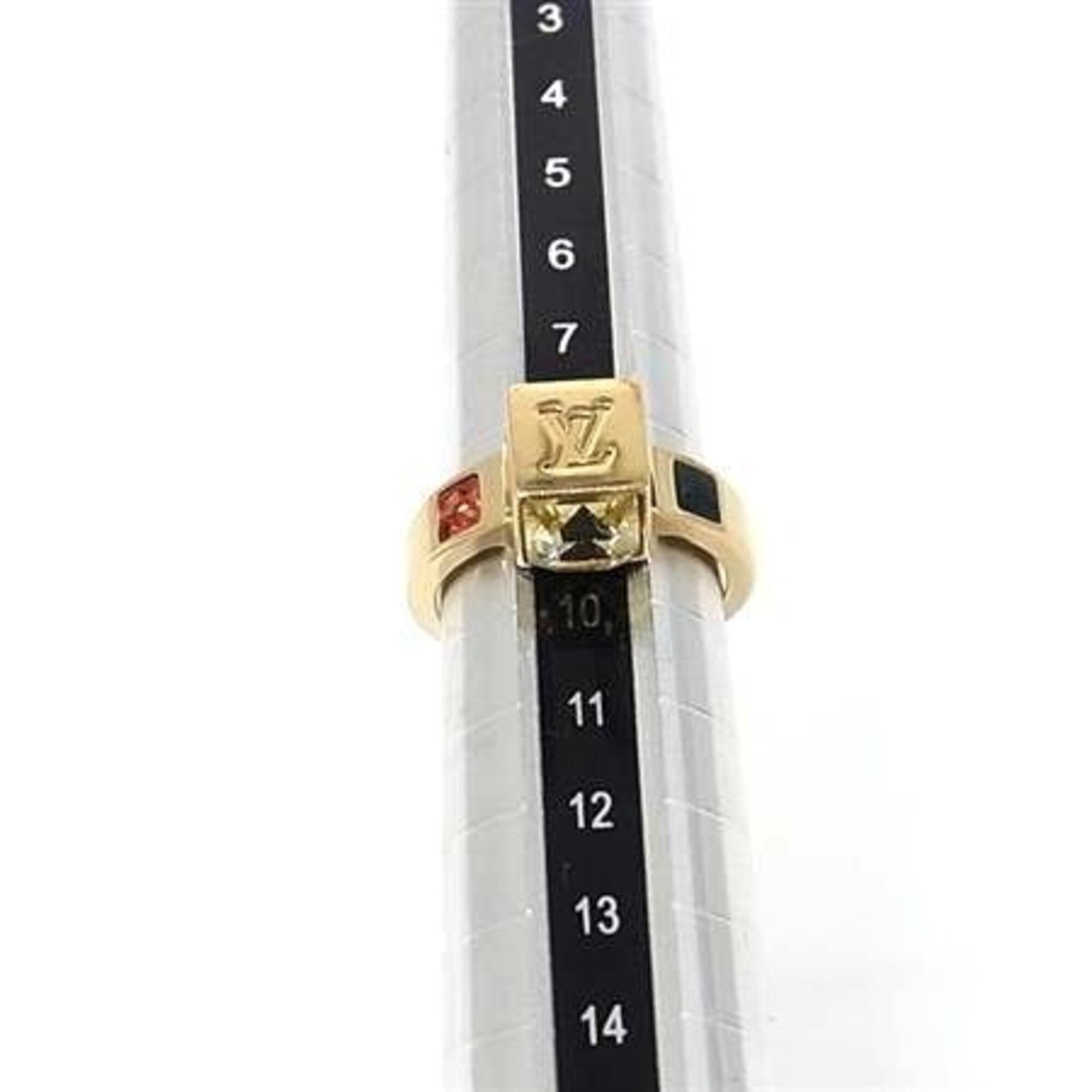 Louis Vuitton Gamble Gold Metal Band Ring (Pre-Owned)