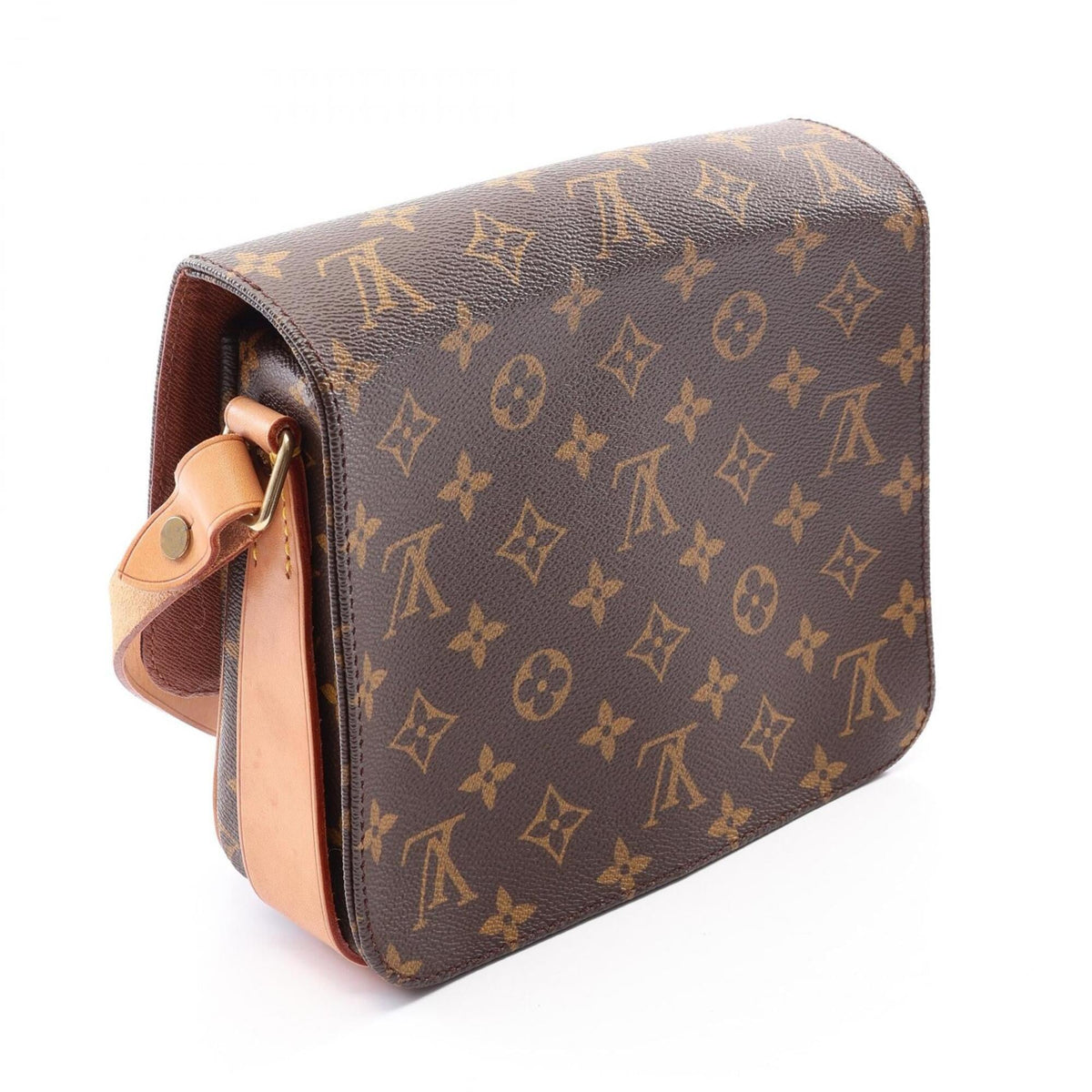 Louis Vuitton Brown Monogram Coated Canvas Leather Handbag Shoulder Bag (Pre-Owned)