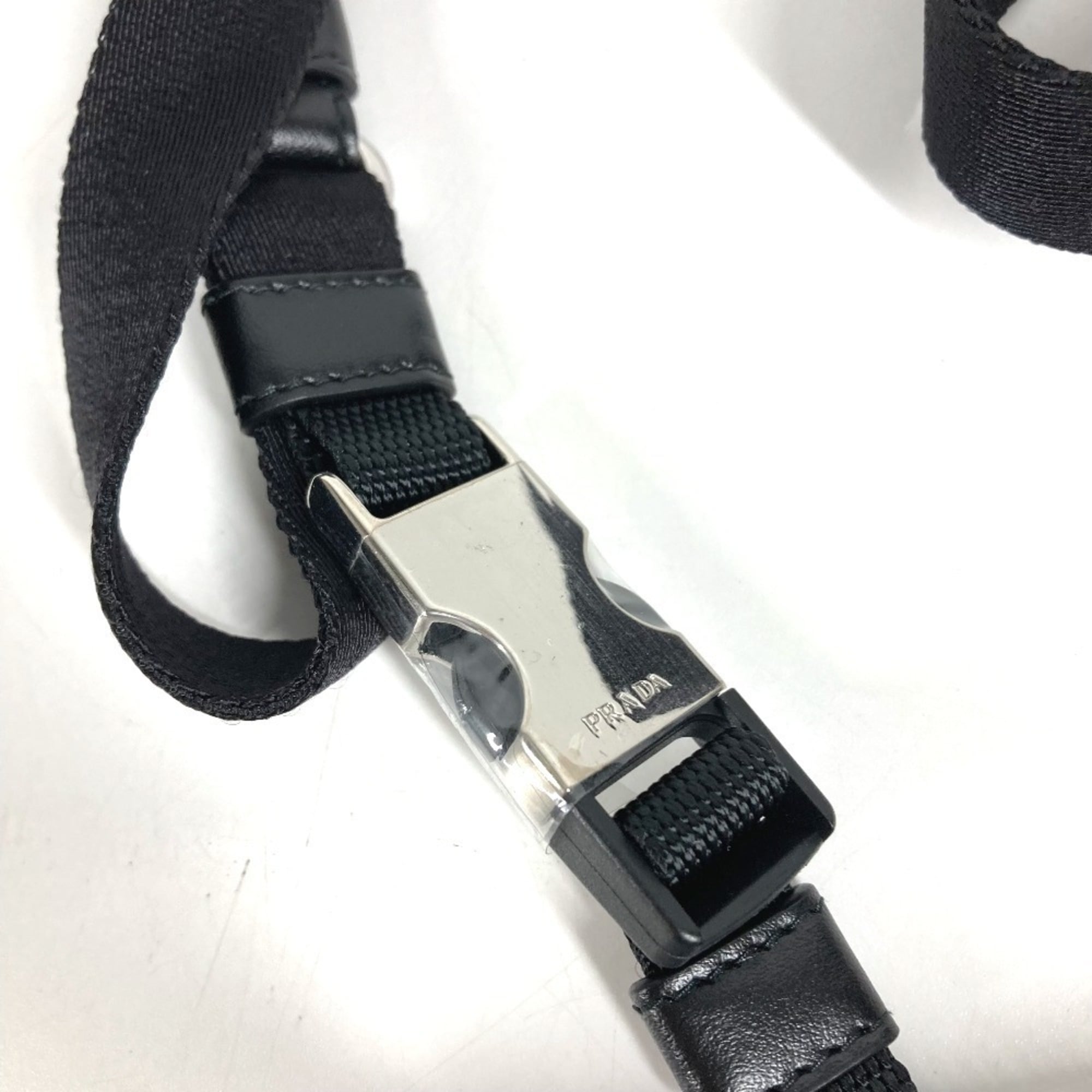 Prada Black Blue Nylon Handbag Pouch (Pre-Owned)