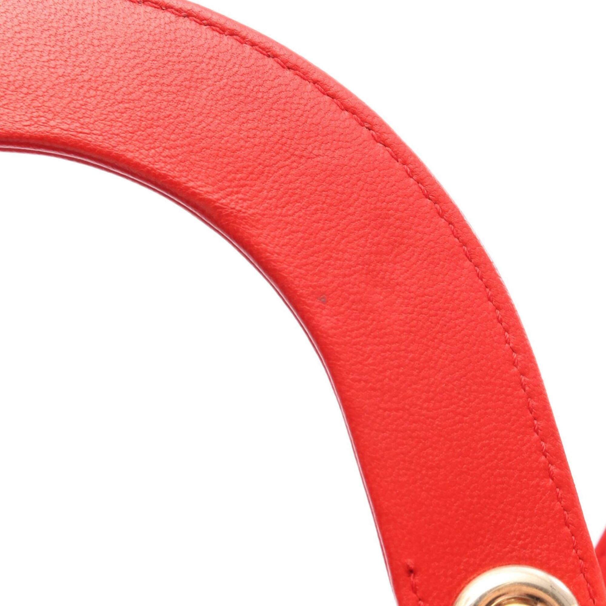 Christian Dior Red Color Leather Handbag (Pre-Owned)