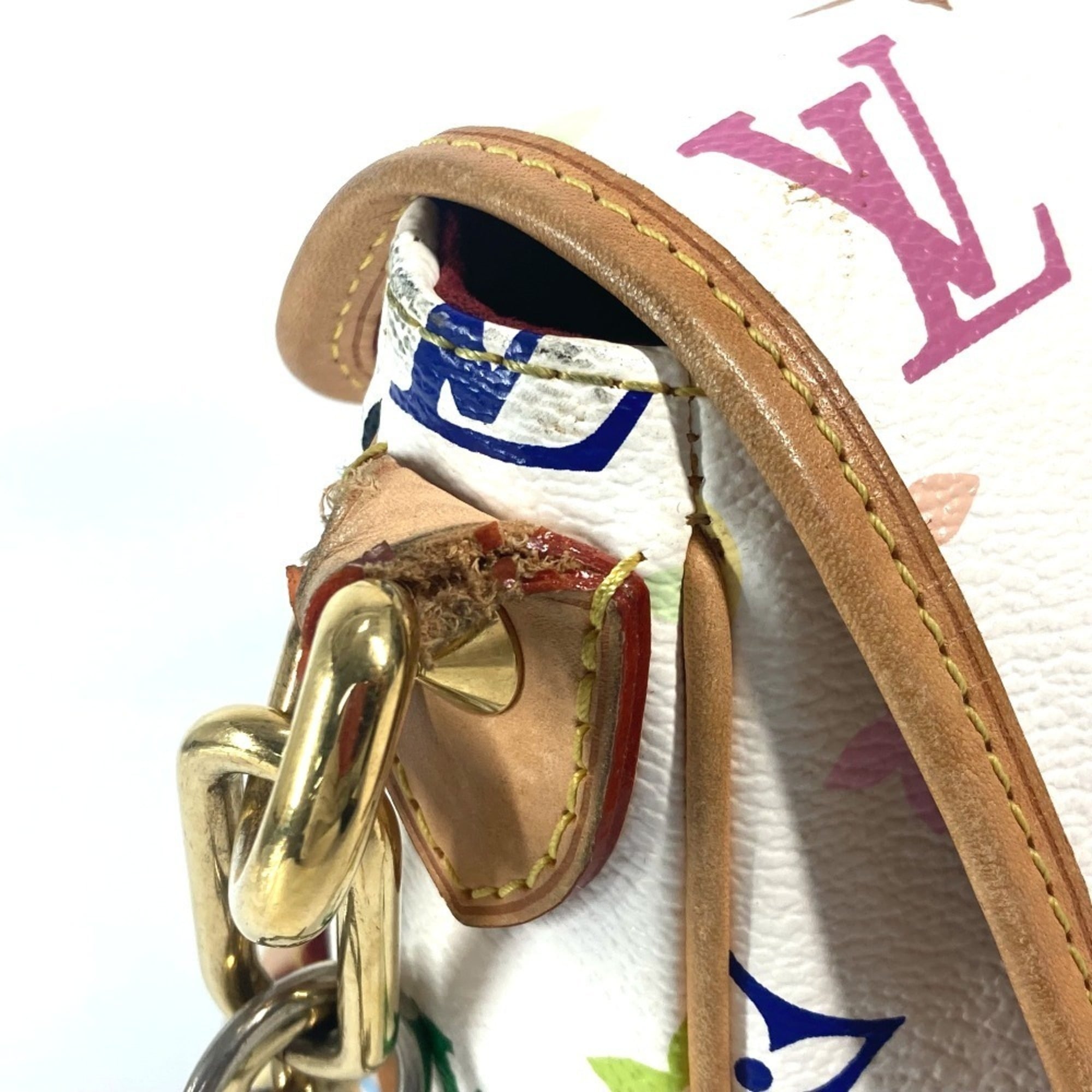 Louis Vuitton Blanc Multi-Color White Monogram Multicolore Handbag Shoulder Bag (Pre-Owned)