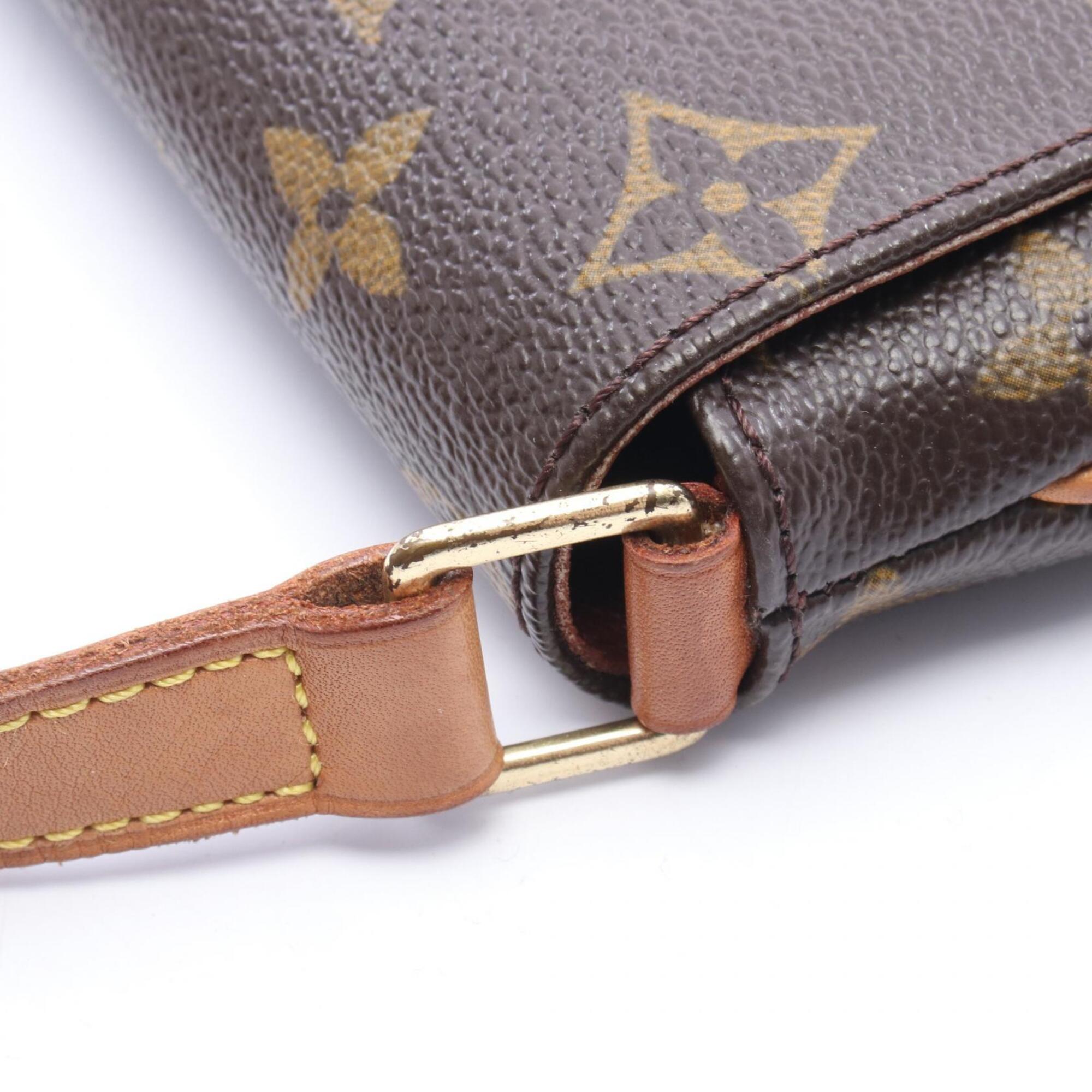 Louis Vuitton Brown Monogram Coated Canvas Leather Shoulder Bag (Pre-Owned)