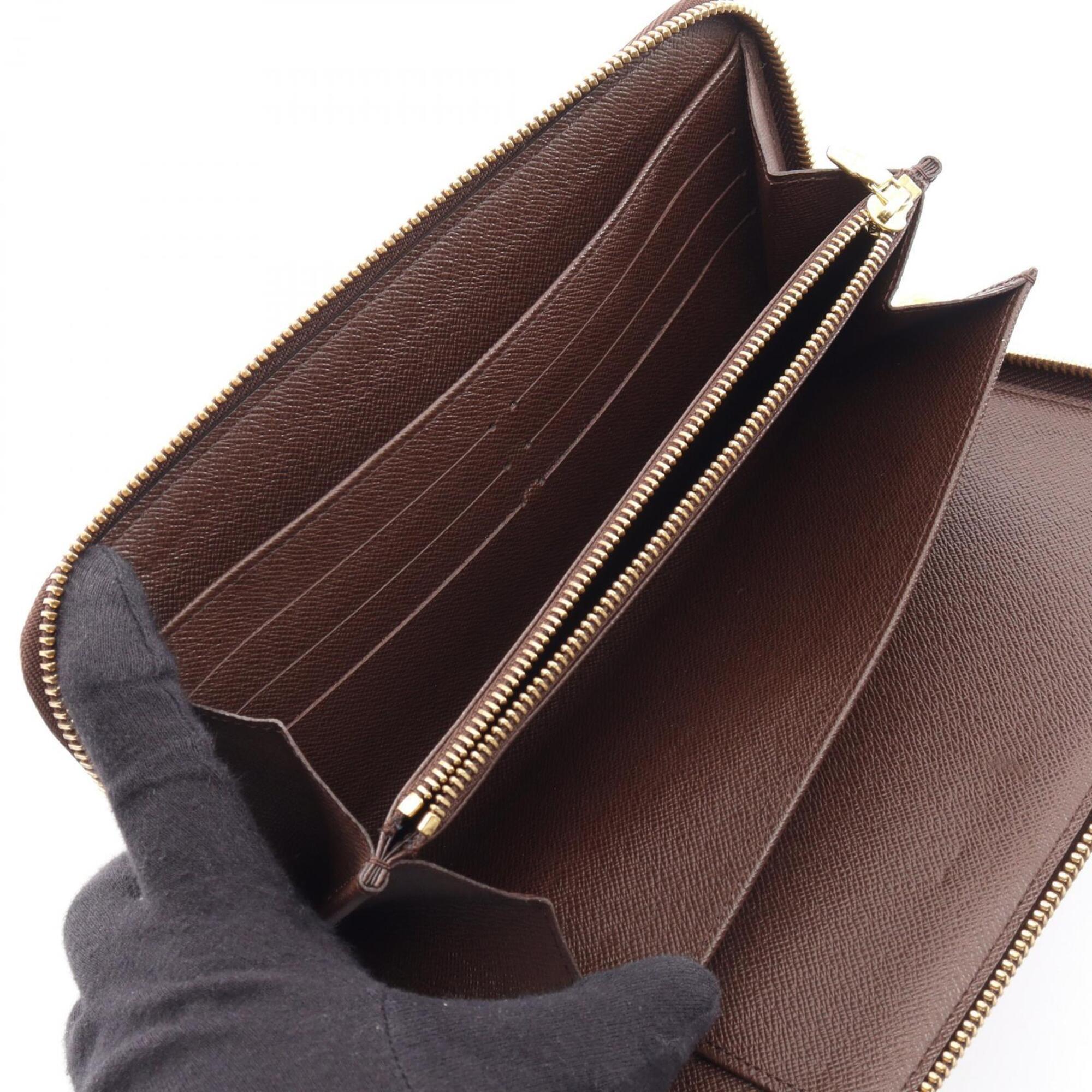Louis Vuitton Brown Leather Pvc Long Wallet (Bi-Fold) (Pre-Owned)
