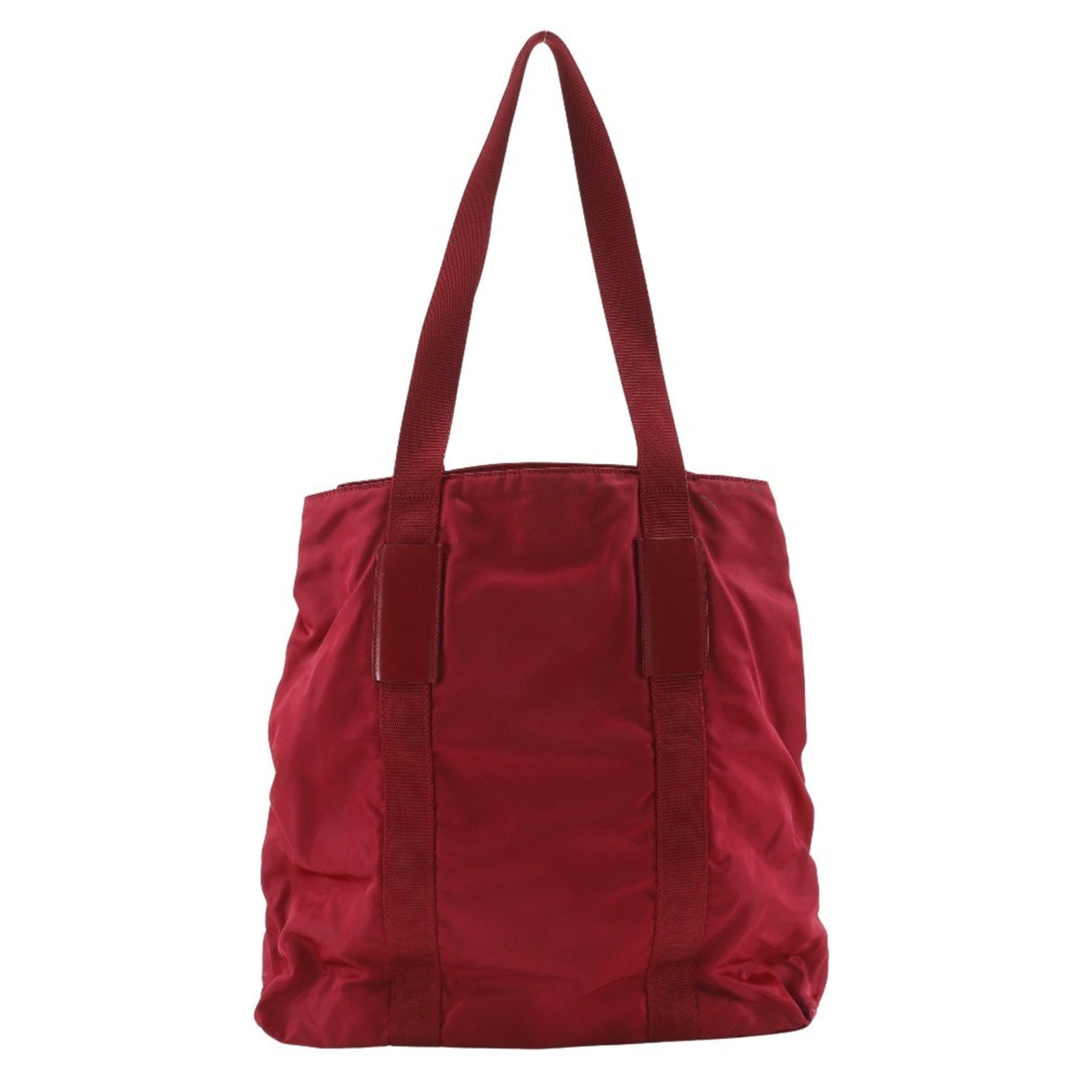 Prada Red Color Nylon Tote Bag (Pre-Owned)