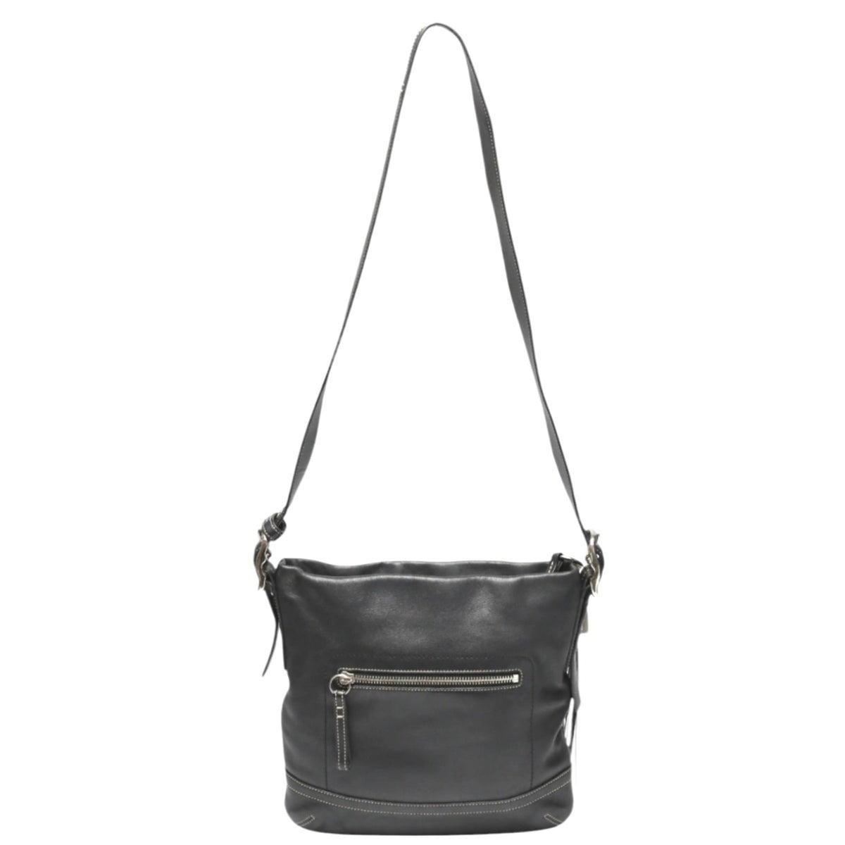 Coach Black Leather Shoulder Bag (Pre-Owned)