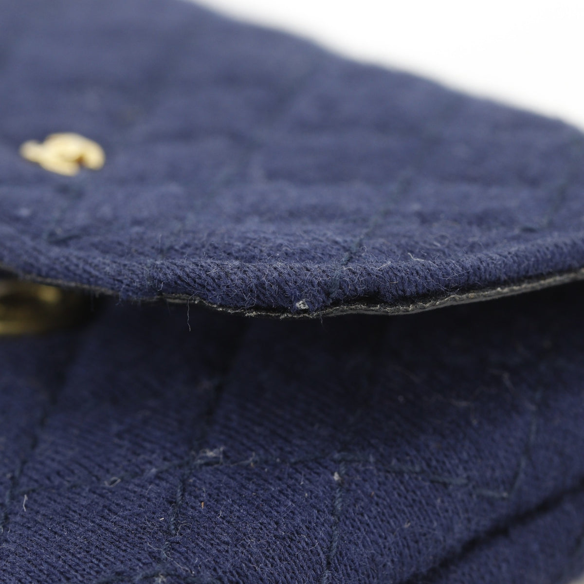 Chanel Navy Cotton Pouch (Pre-Owned)