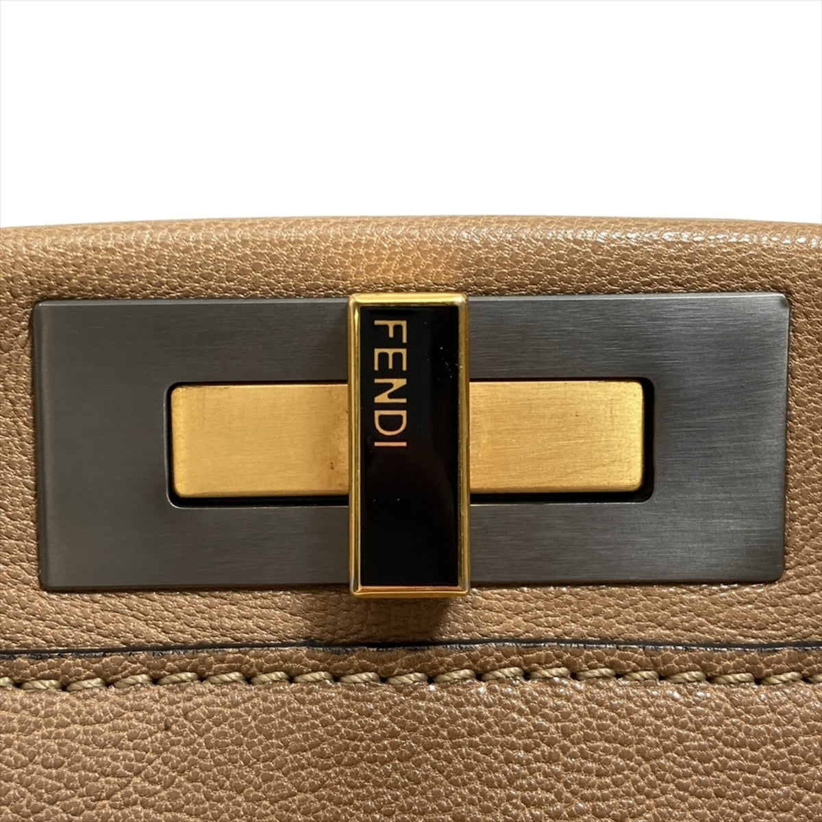 Fendi Camel Leather Handbag (Pre-Owned)