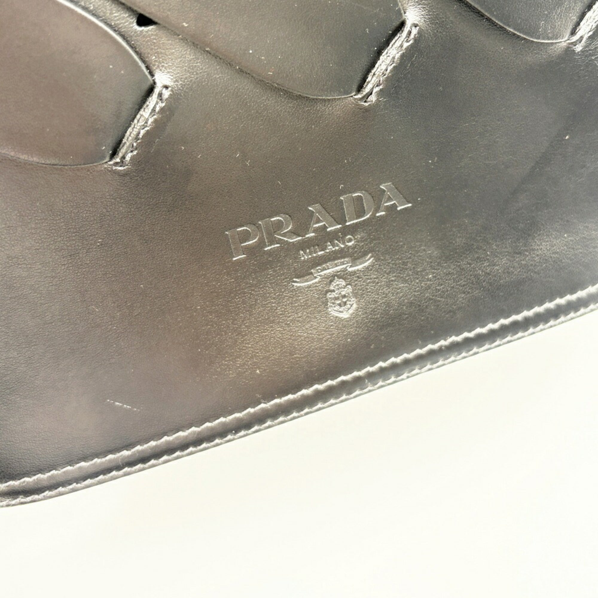 Prada Black Leather Tote Bag (Pre-Owned)