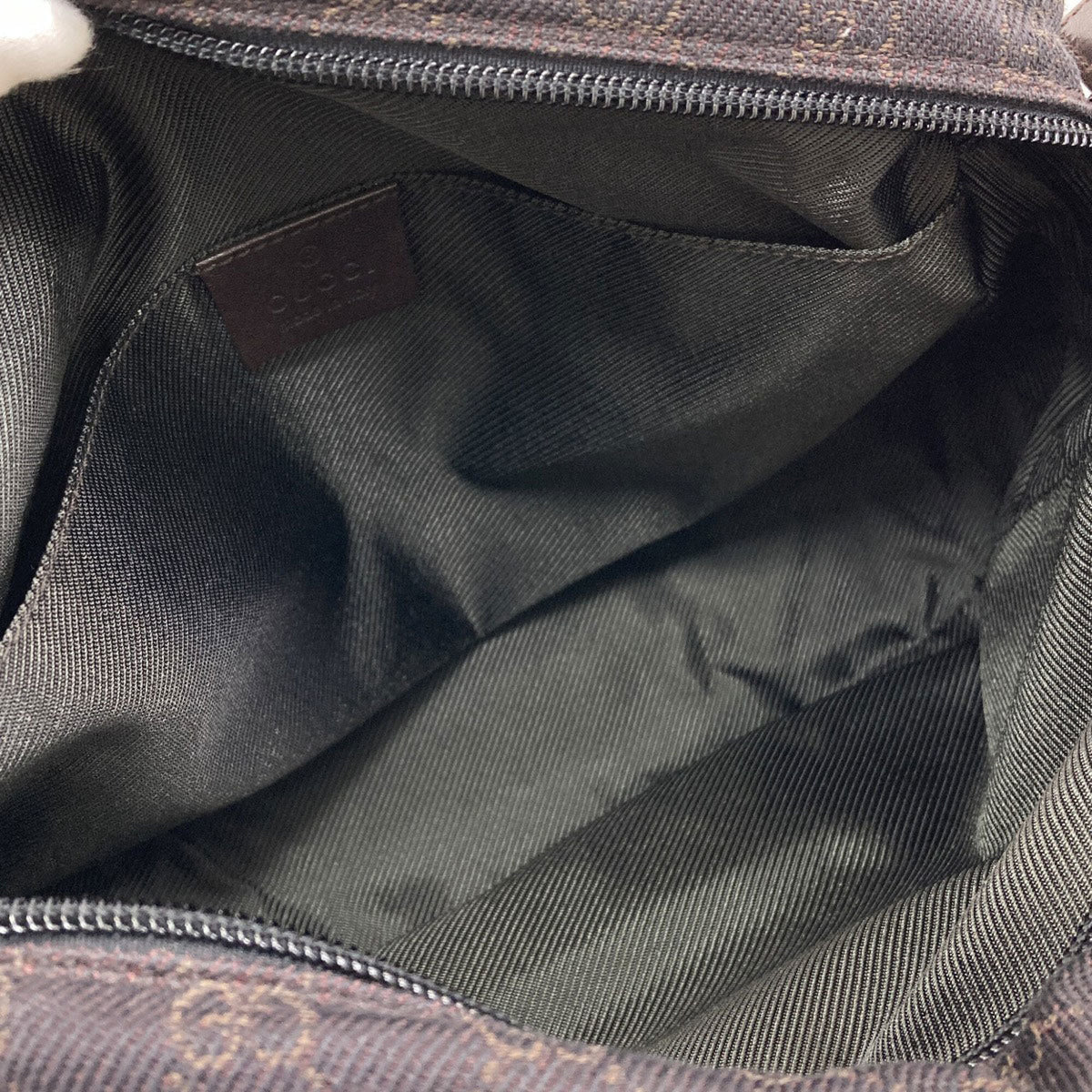 Gucci Dark Brown Canvas Shoulder Bag (Pre-Owned)
